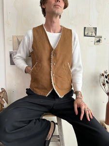 1970s OshKosh Sherling Lined Work Vest (M)