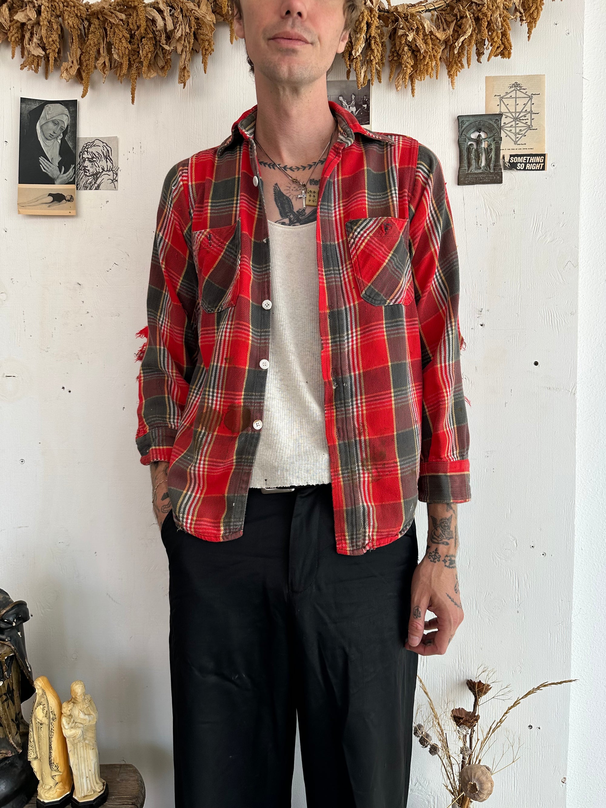 1950s Thrashed Winter King Cotton Flannel