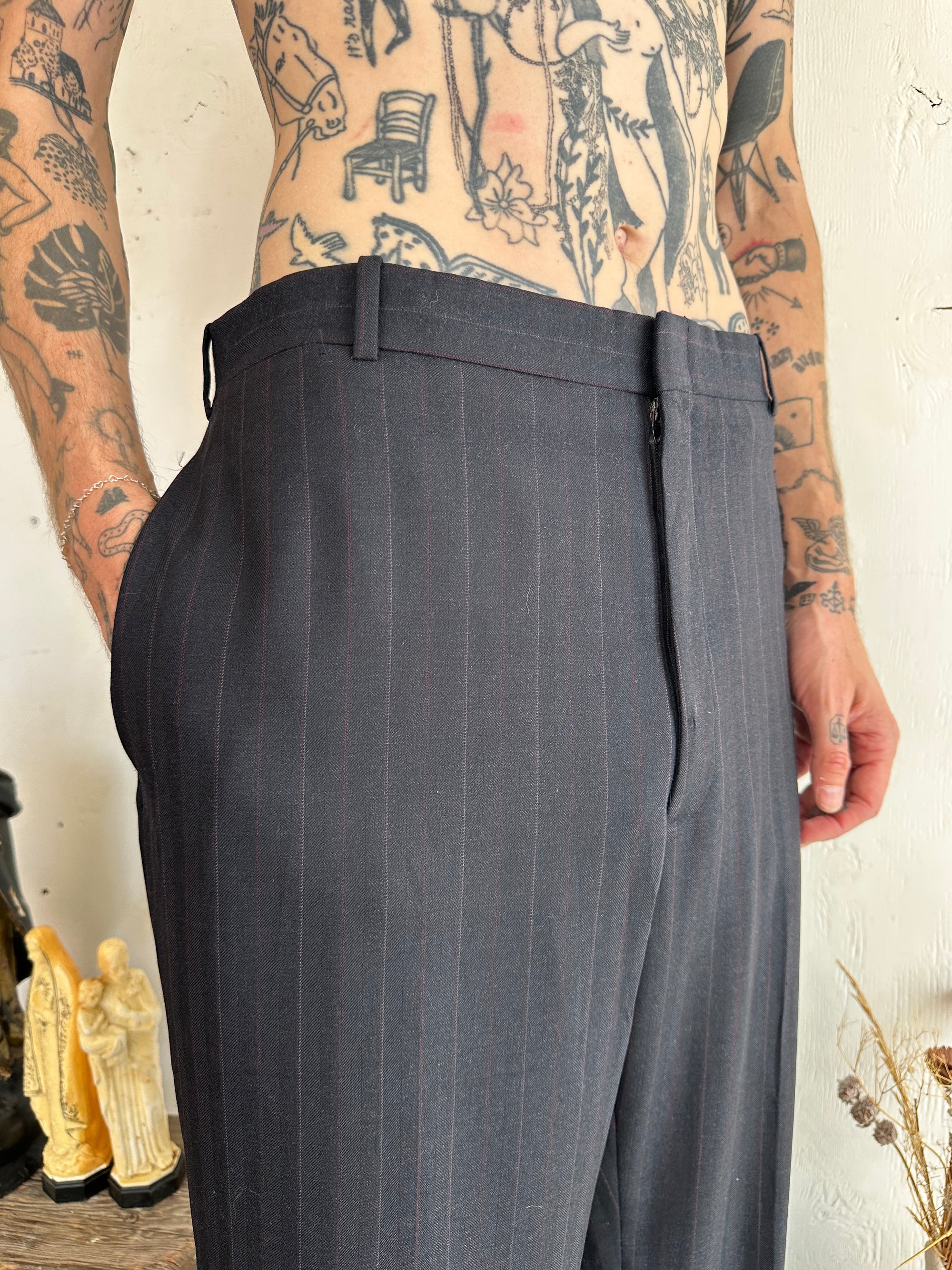 1960s Pinstripe Trousers