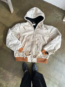 1990s Made In The USA Thrashed and Sunfaded Carhartt Work Jacket