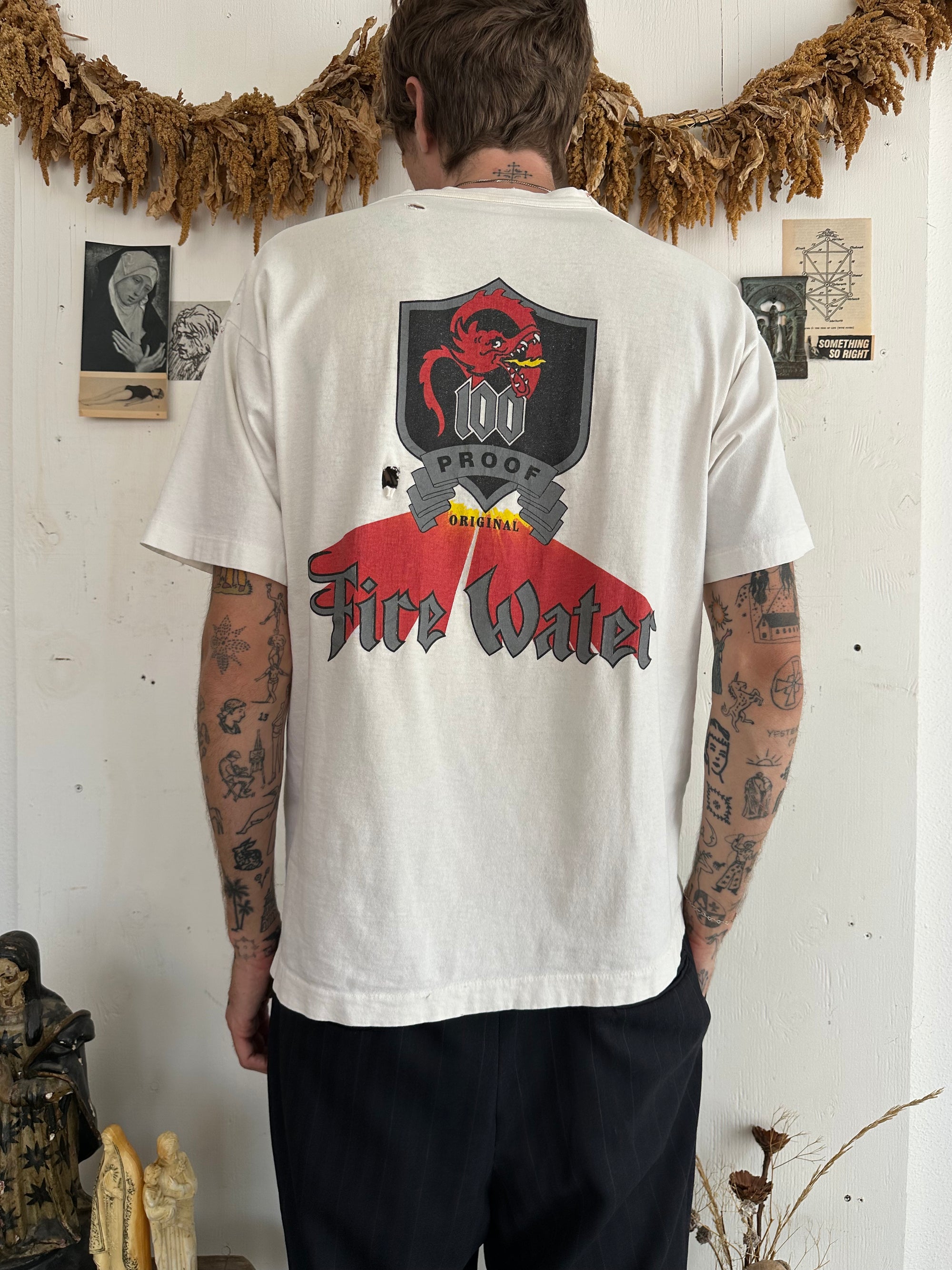 1990s Well Worn Fire Water Tee