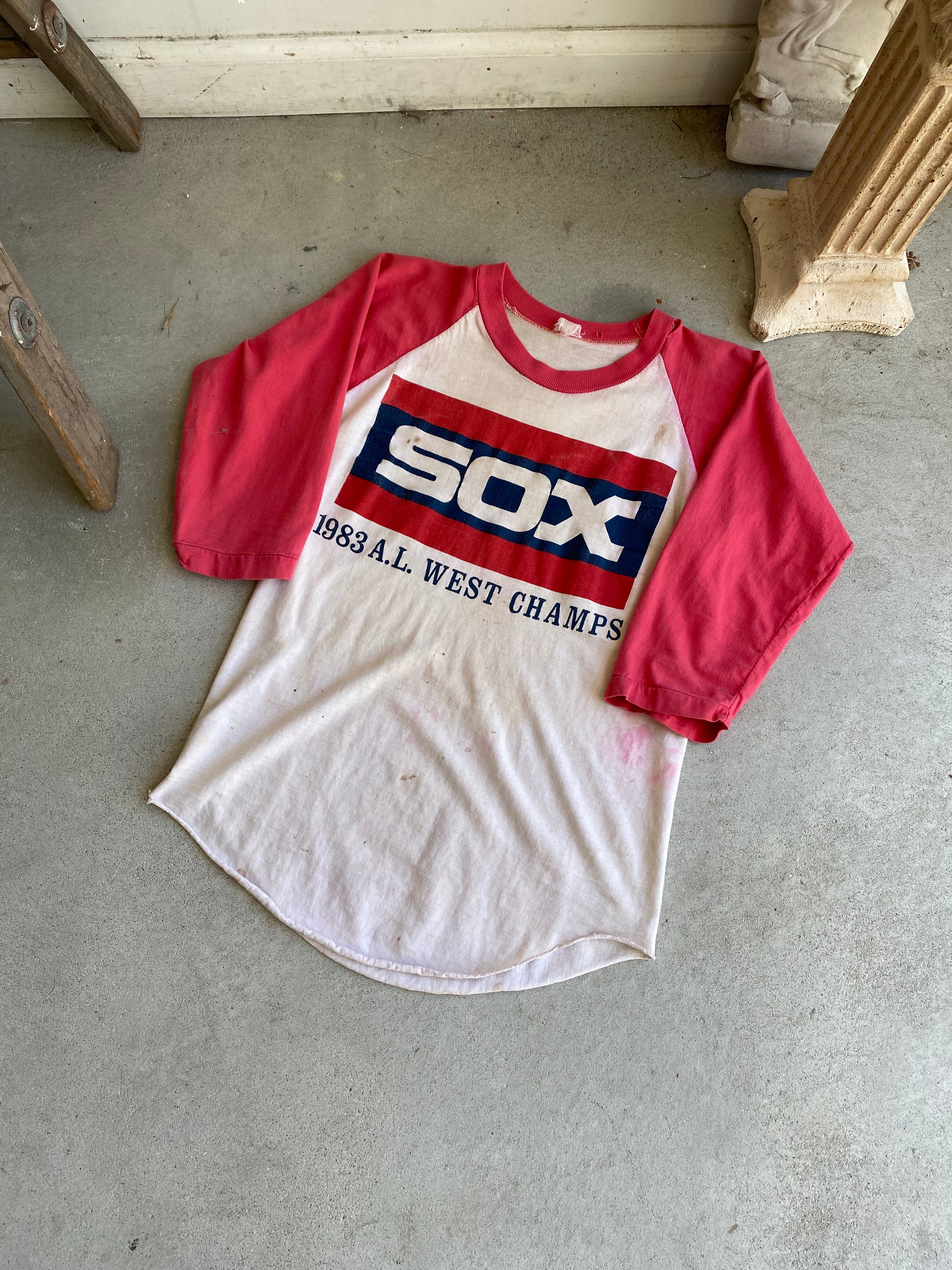 1970s Thrashed Sox Long Sleeve (S/M)