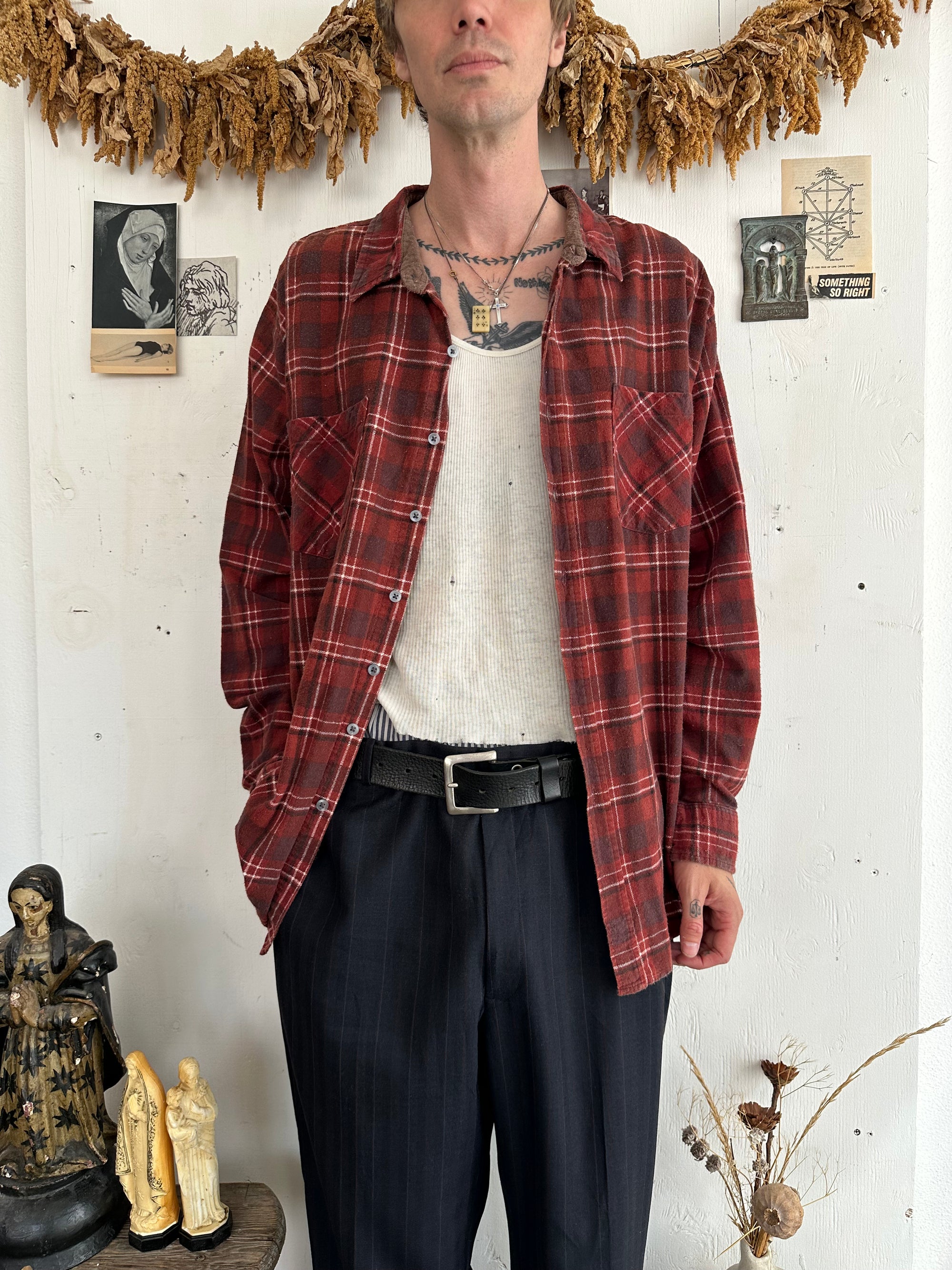1980s Cotton Plaid Flannel