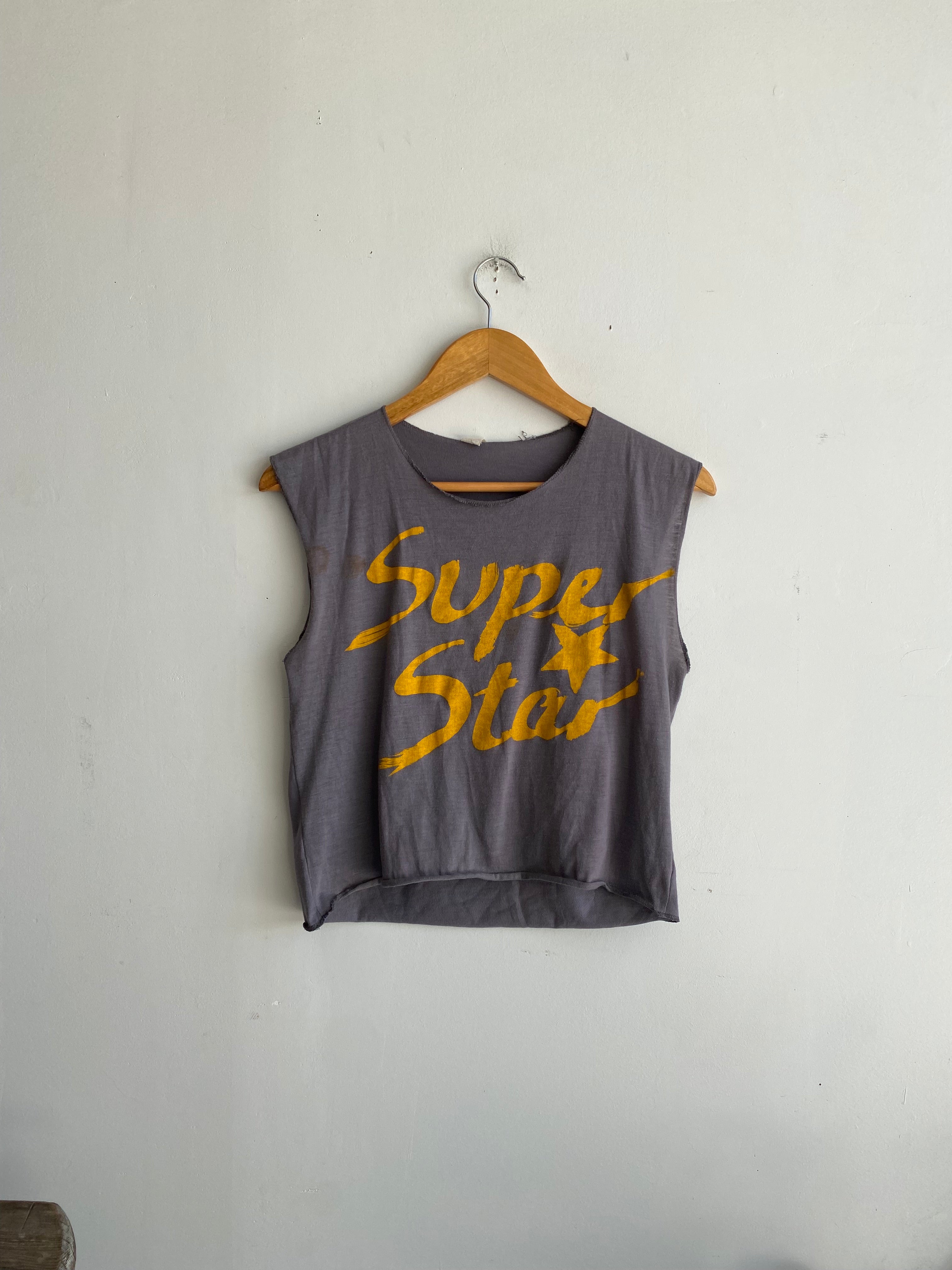 1990s Super Star Muscle Tee (Cropped S)