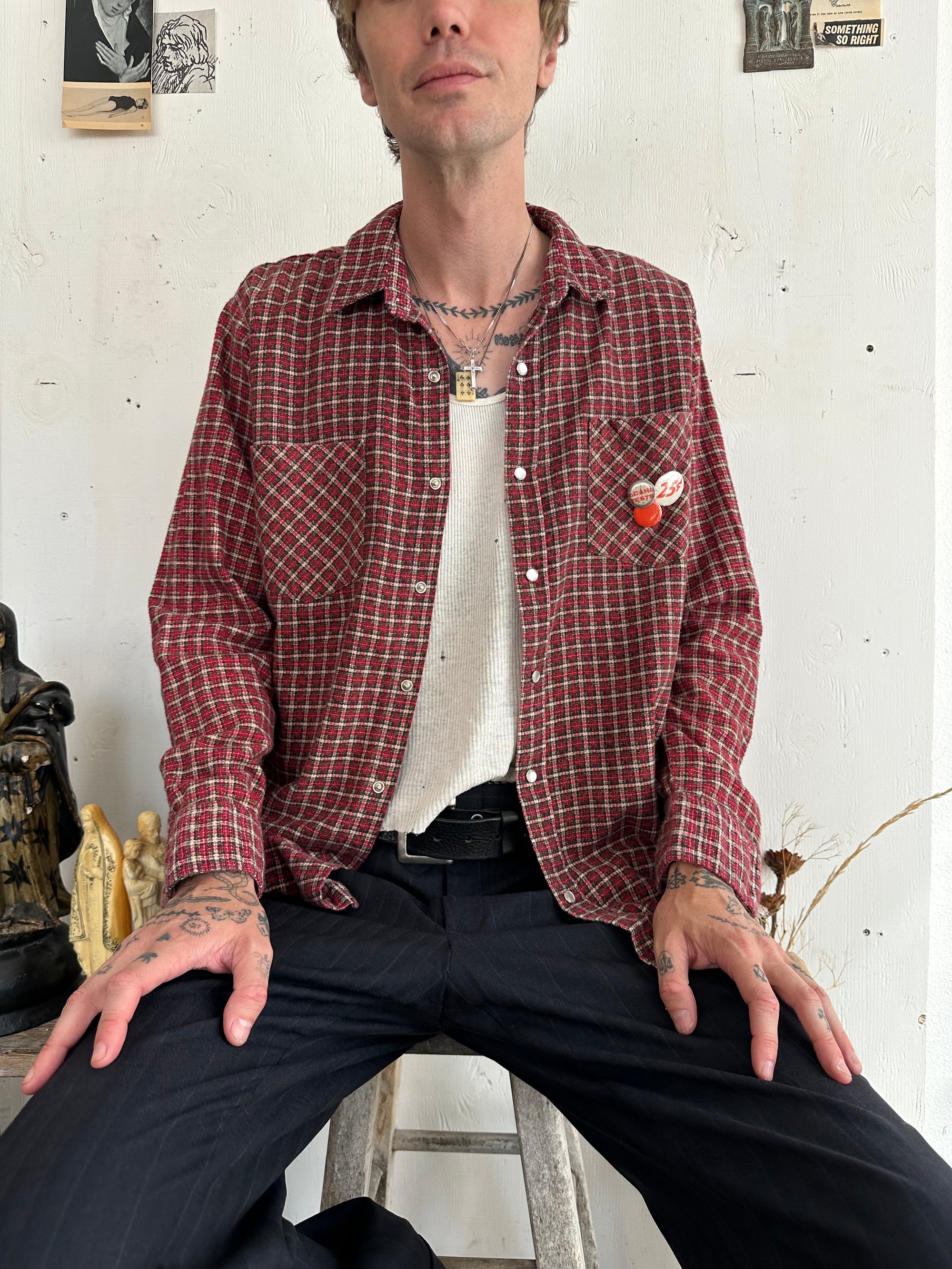 1980s Snap Button Shirt W/ Pins