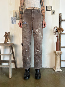 1990s Thrashed Paint Stained Carhartt Double Knees (33/30)