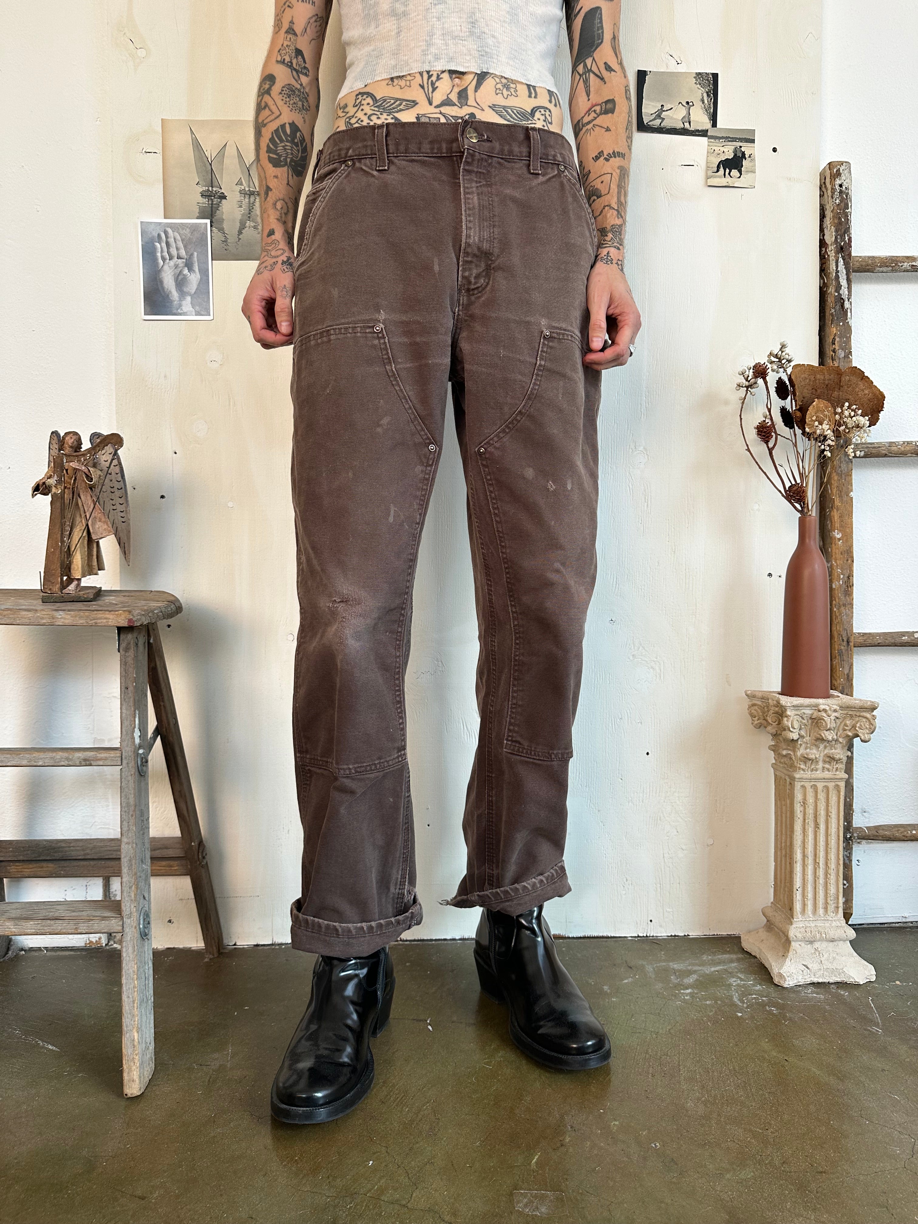 Sunfaded Brown Carhartt Double Knees (32/31)