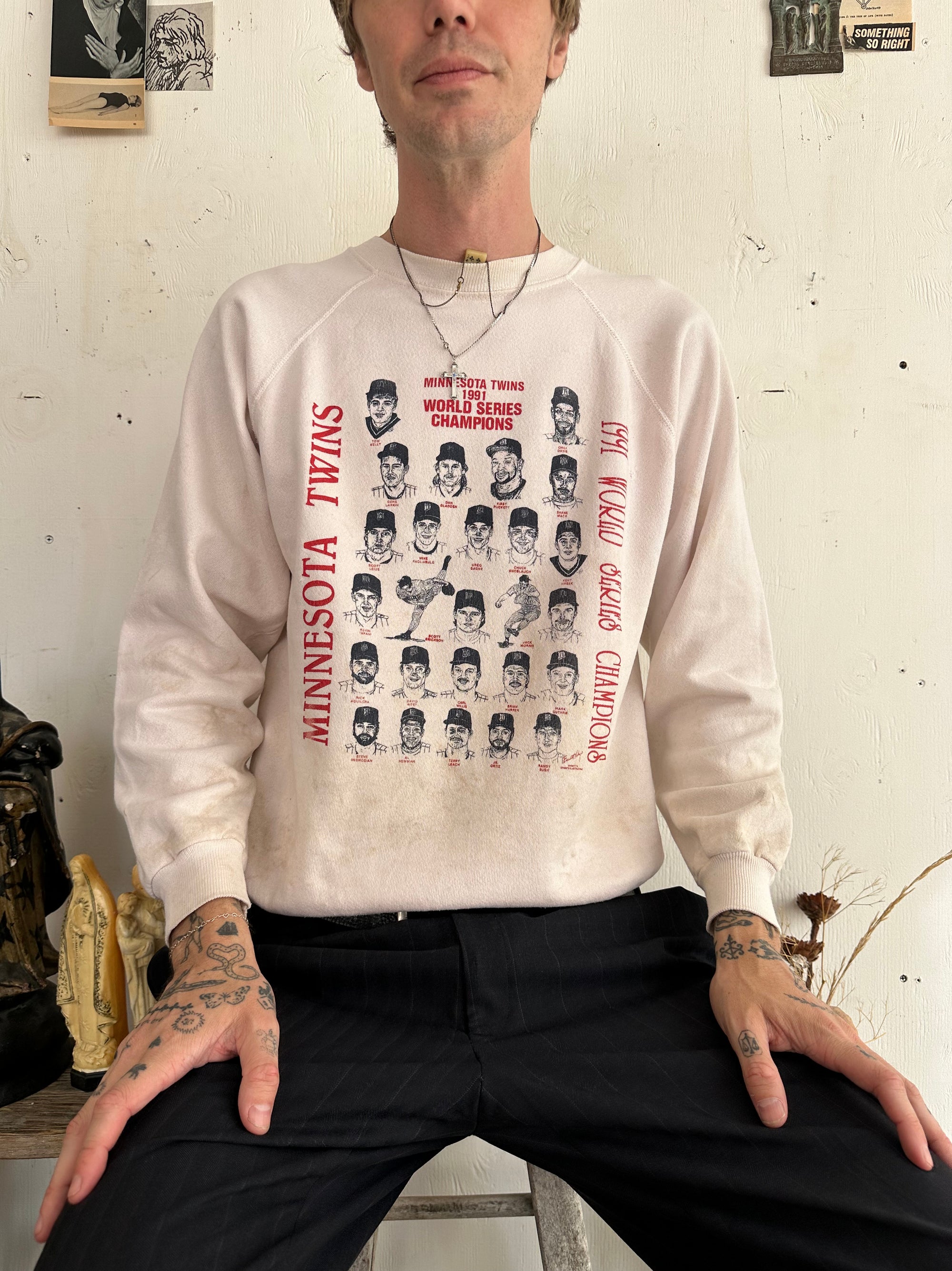 1991 Well Worn Minnesota Twins World Champions Sweatshirt