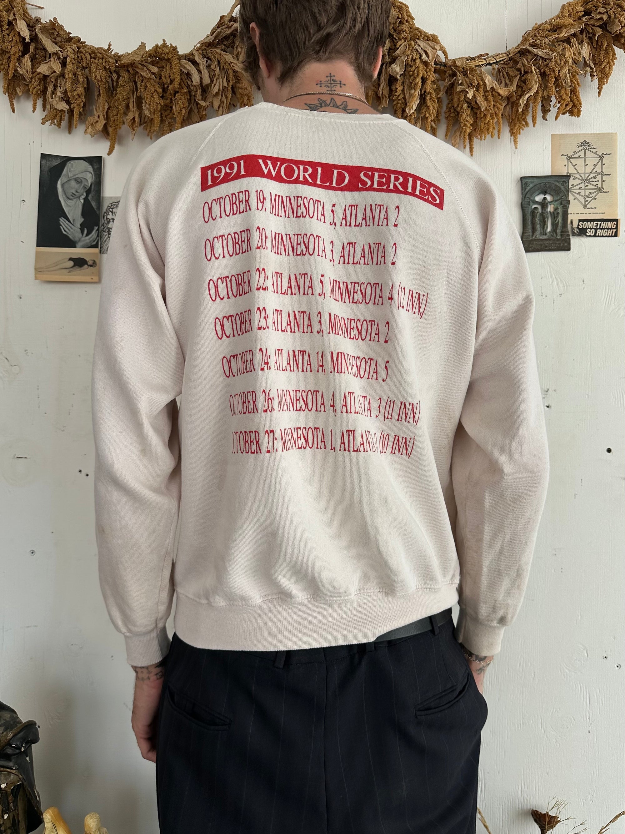 1991 Well Worn Minnesota Twins World Champions Sweatshirt
