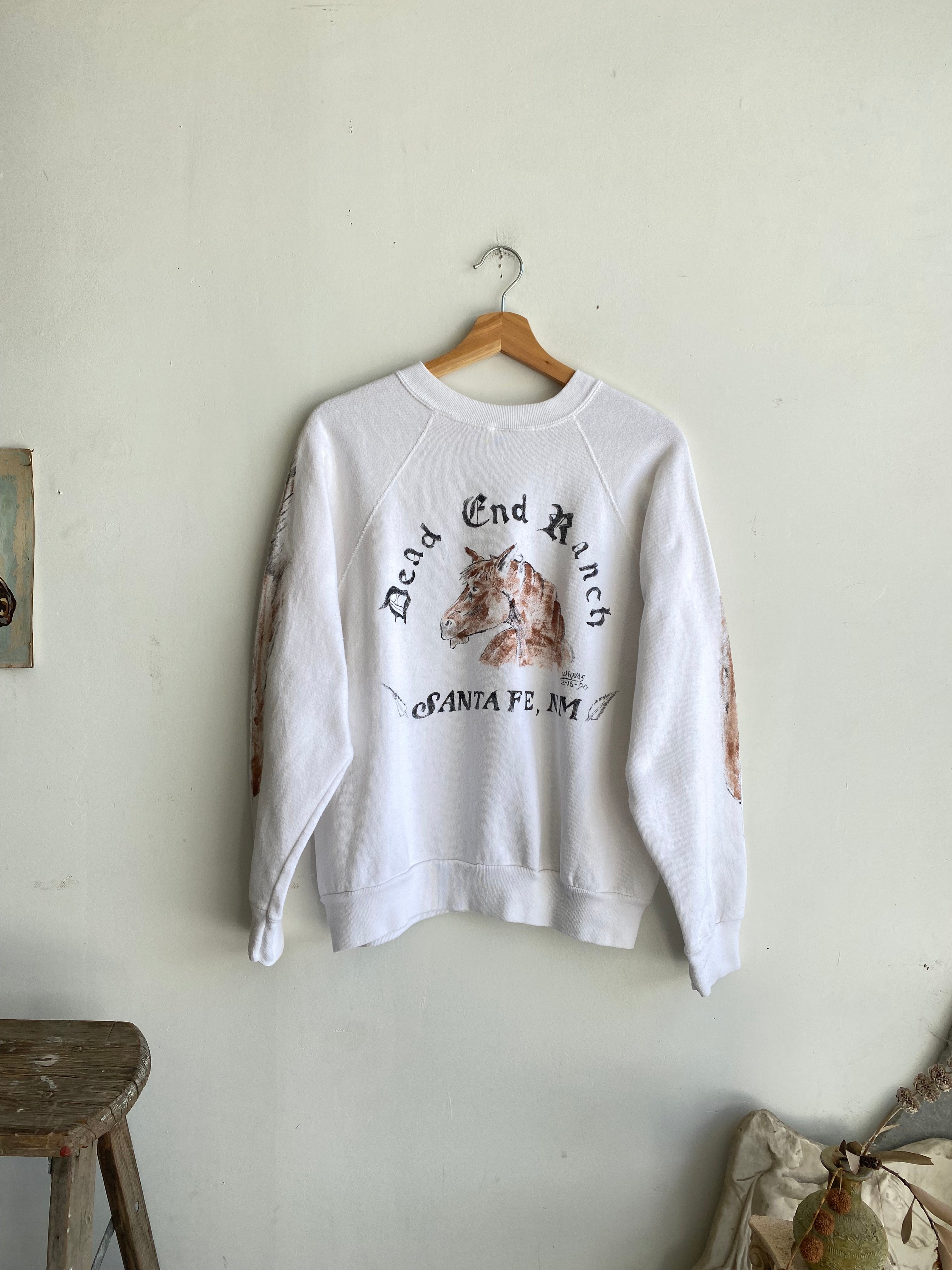 1980s Hand Drawn Dead End Ranch Sweatshirt (S/M)