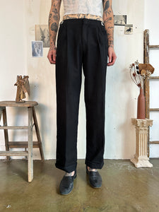 1980s Pleated Released Hem Tuxedo Trousers (32/33)