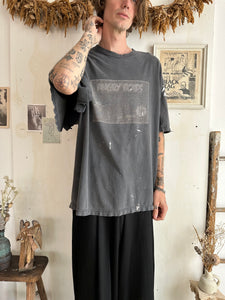 2010s Thrashed Faded Black Angry Birds Tee lol (XXL)