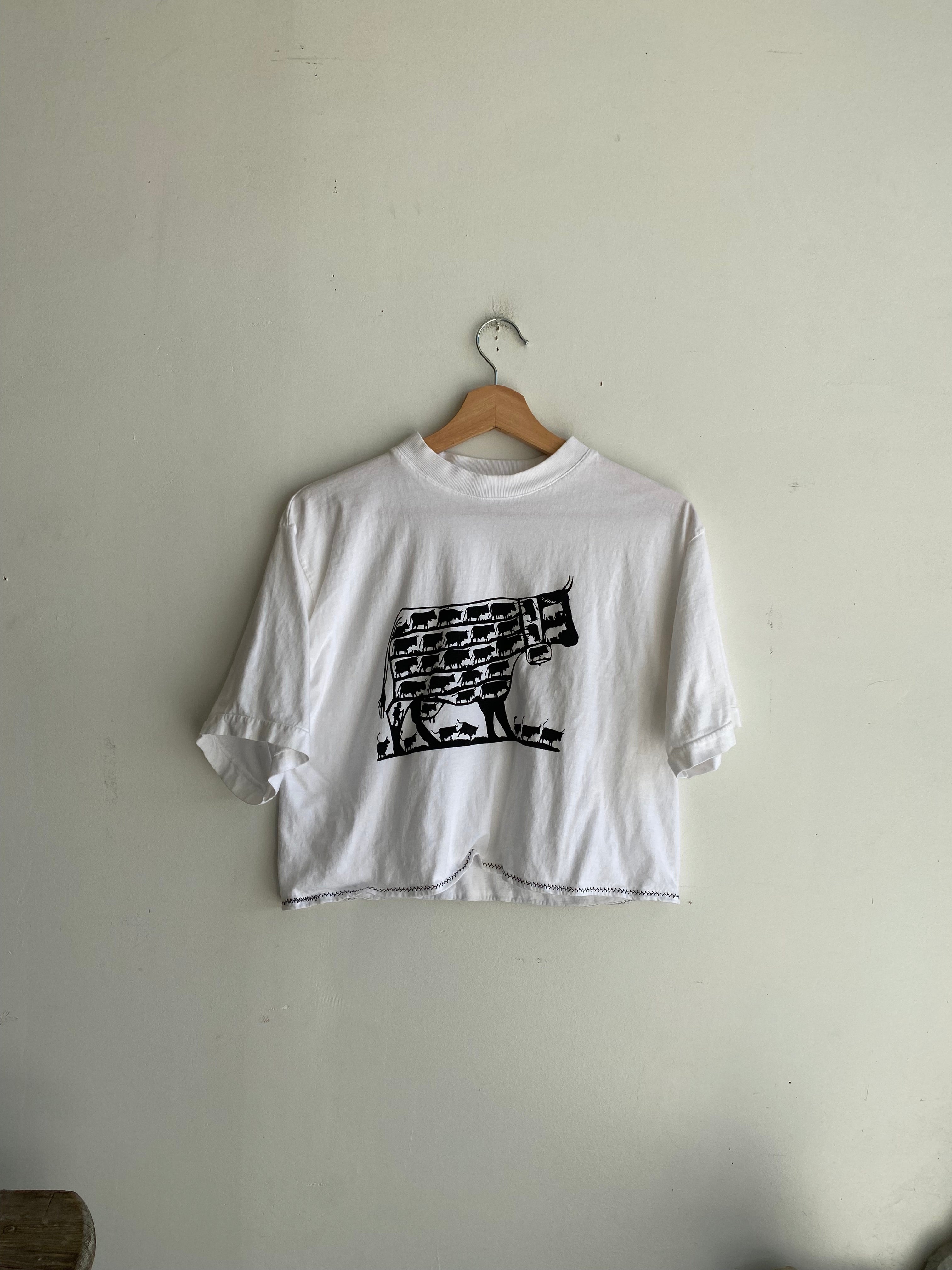 1980s Cow T-Shirt (Cropped XS)