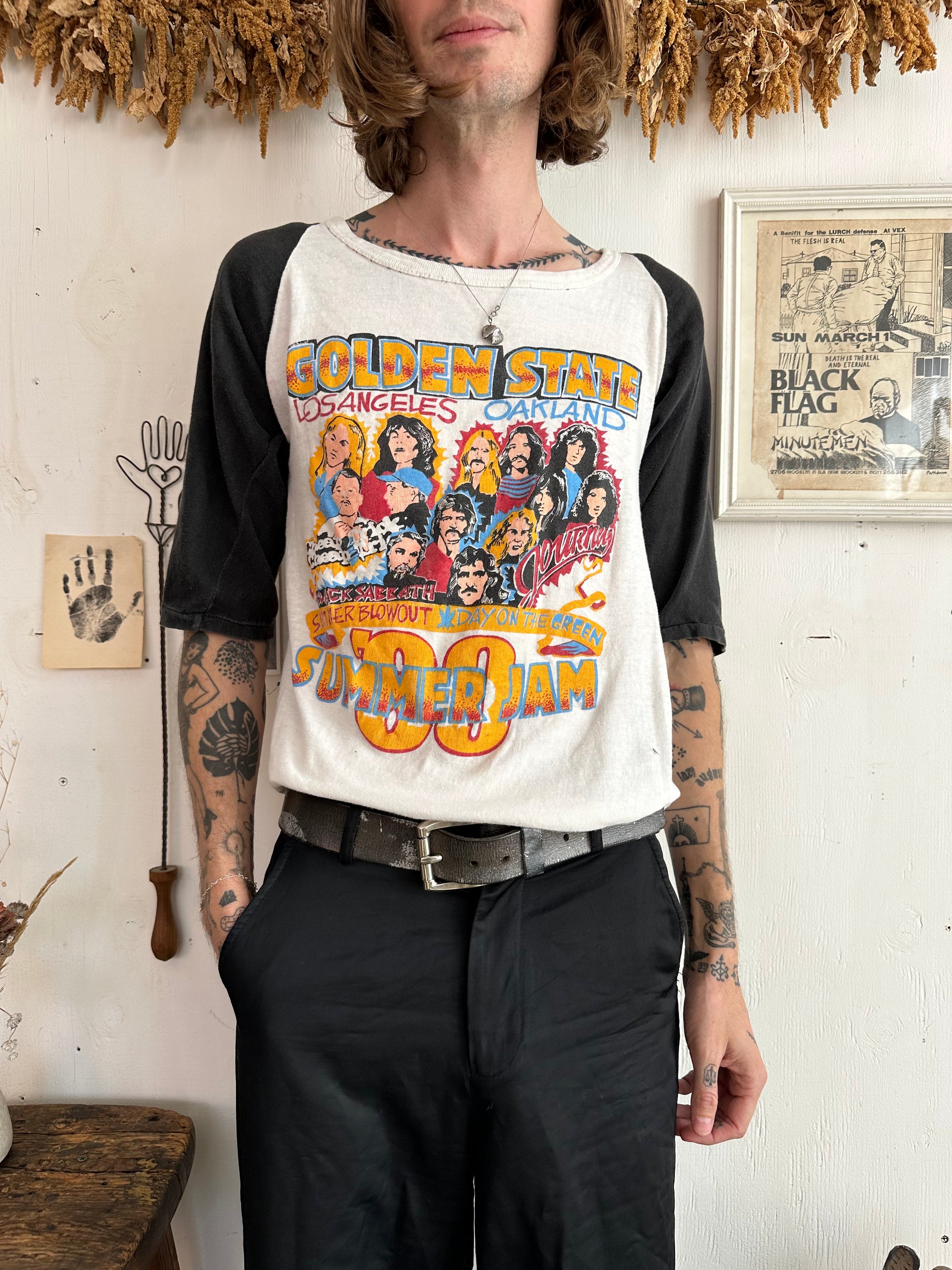 1980 Golden State Summer Jam Baseball Tee