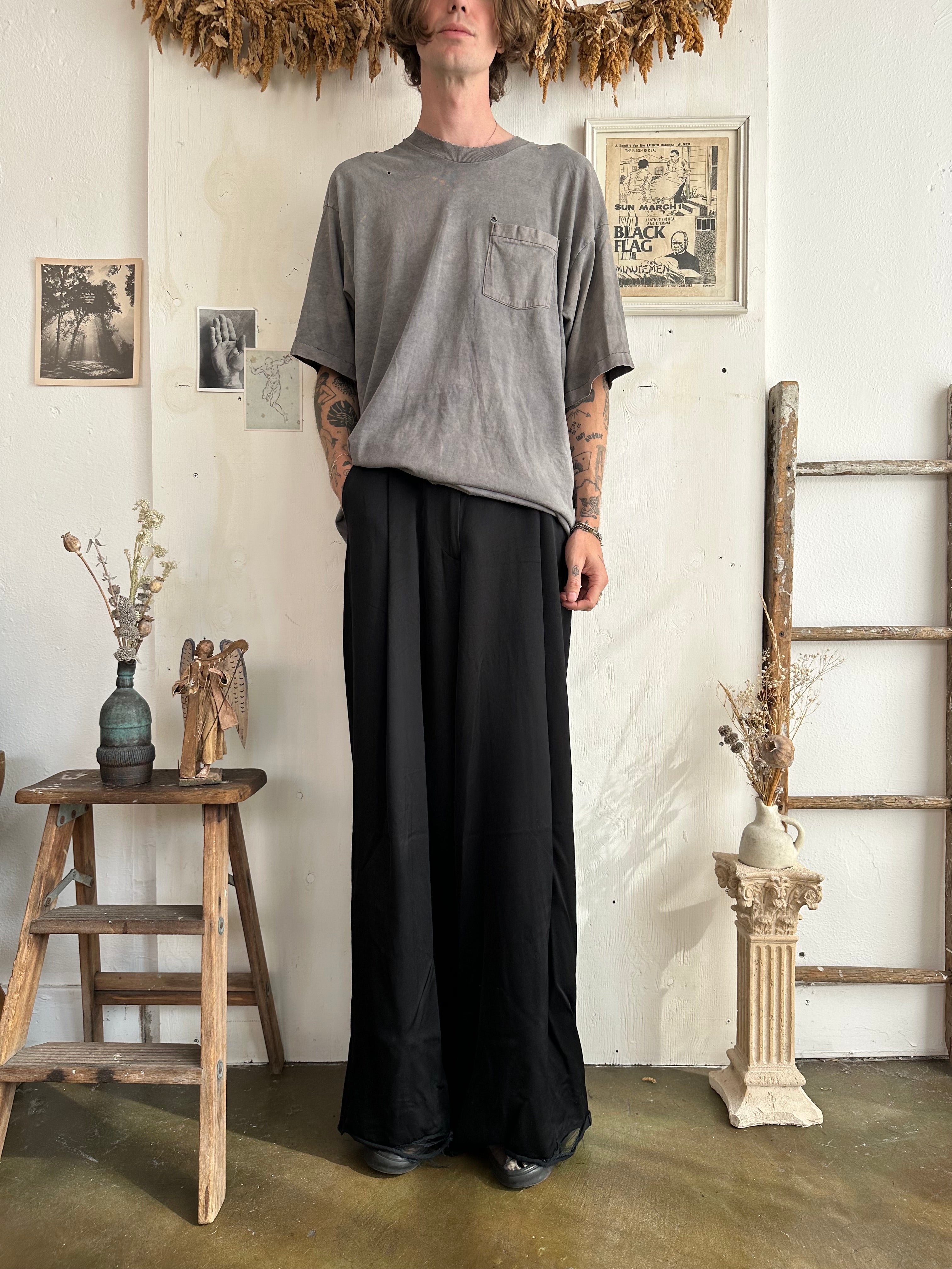 1990s Thrashed Black Pocket Tee (XXL)