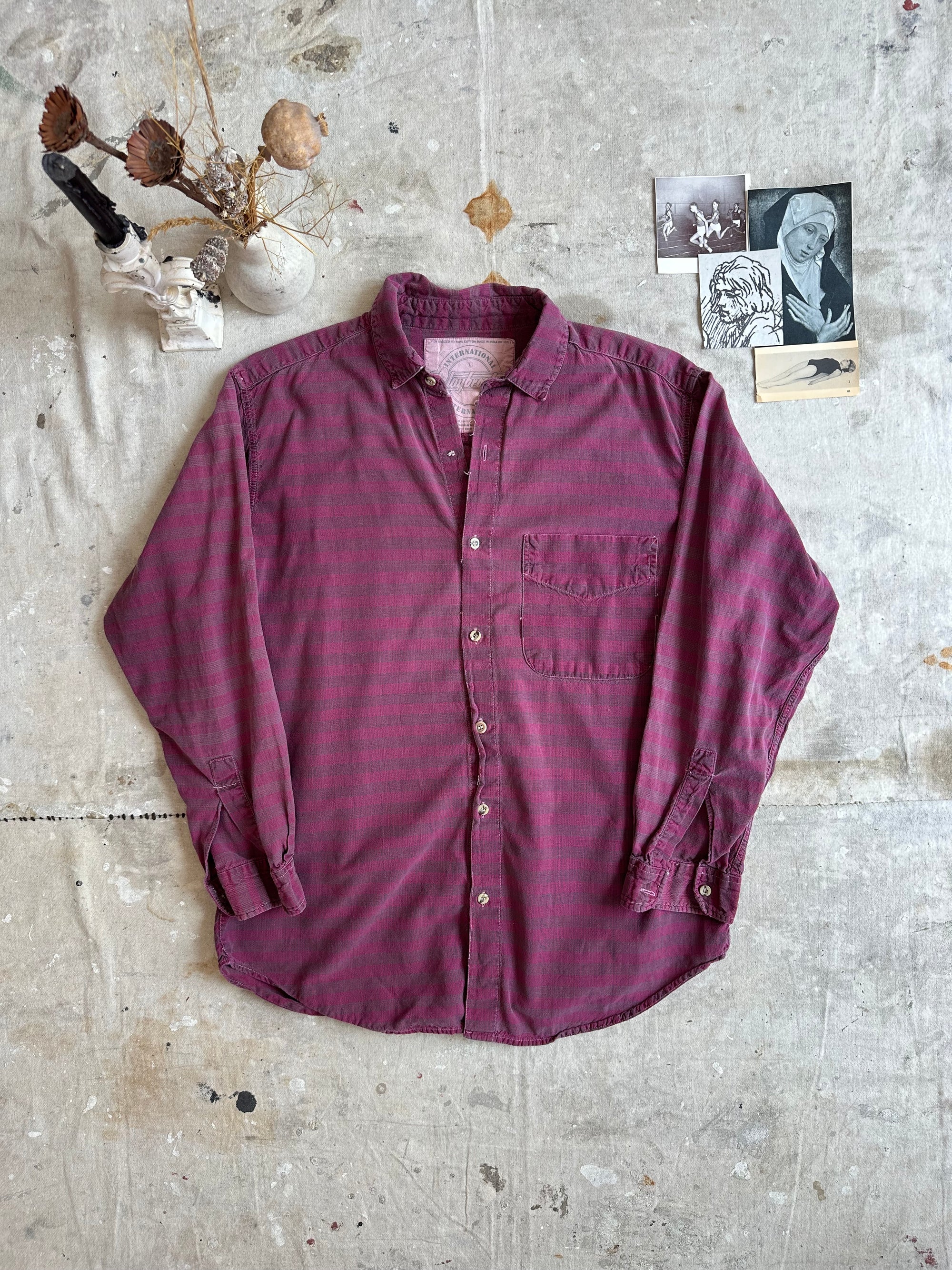 1990s Faded Plaid Button Up