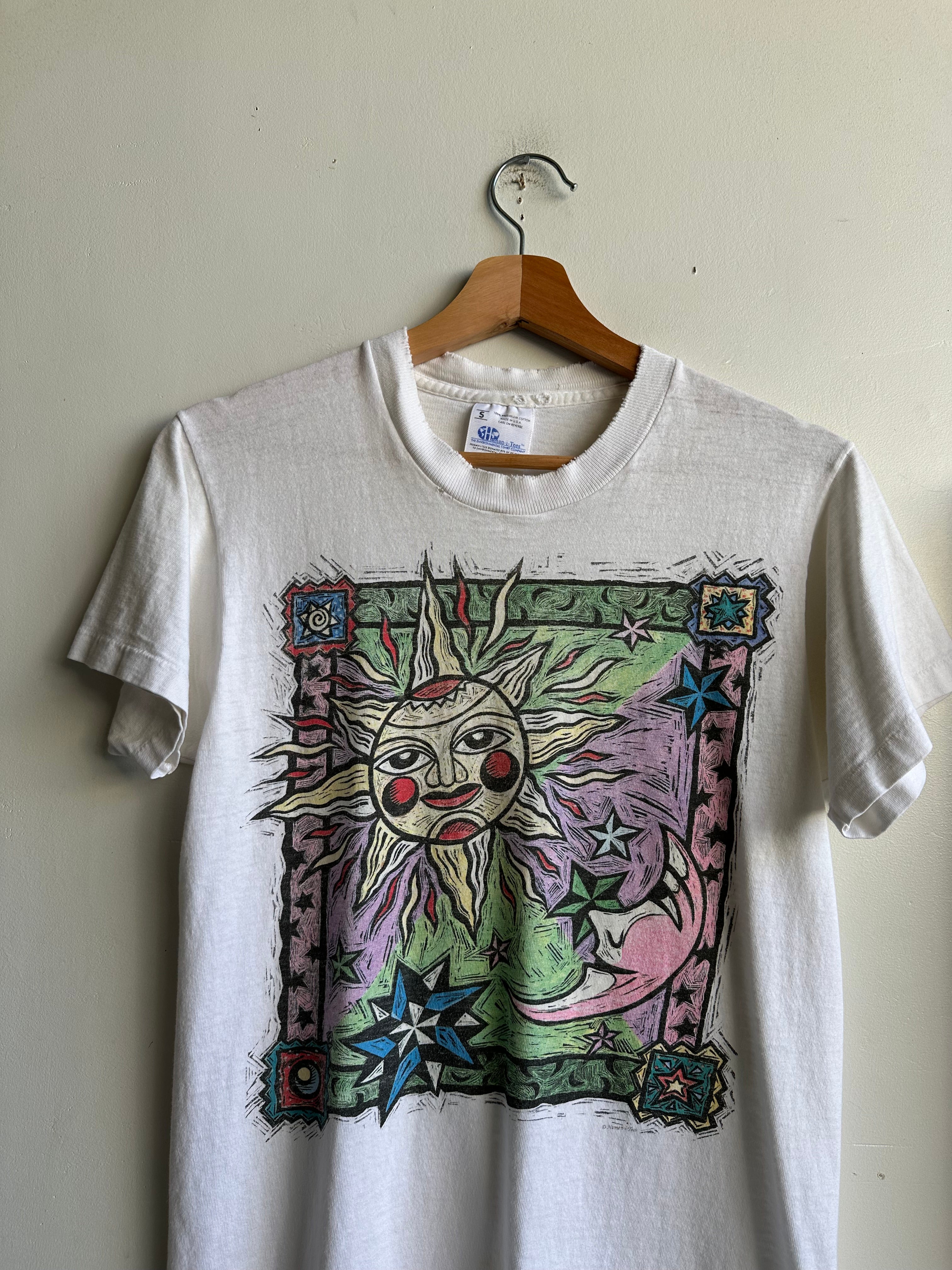 1990s Sun & Moon Mosaic Tee (S/M)