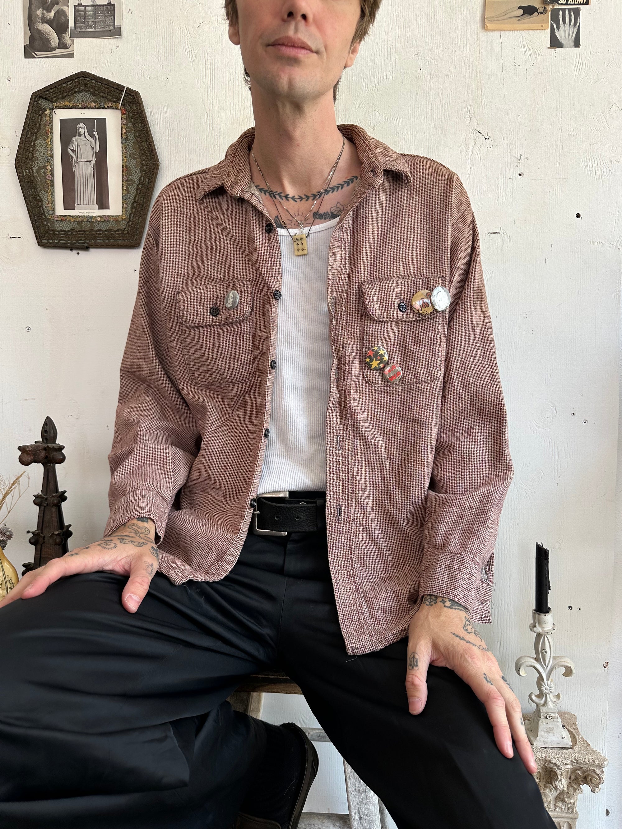 1970s 5 Brother Cotton Shirt W/ Pins