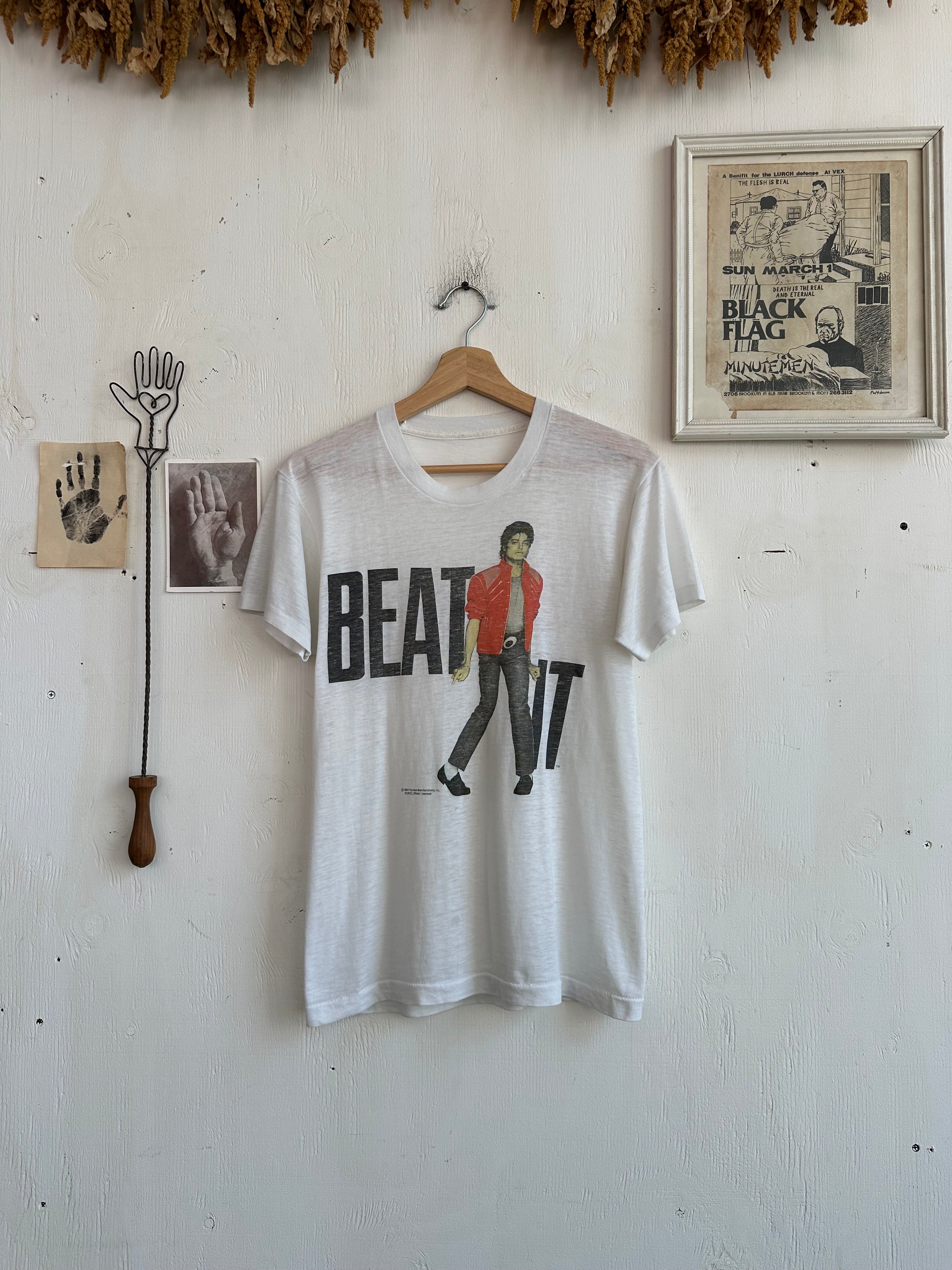 1984 Paper Thin Michael Jackson Beat It Tee (M)