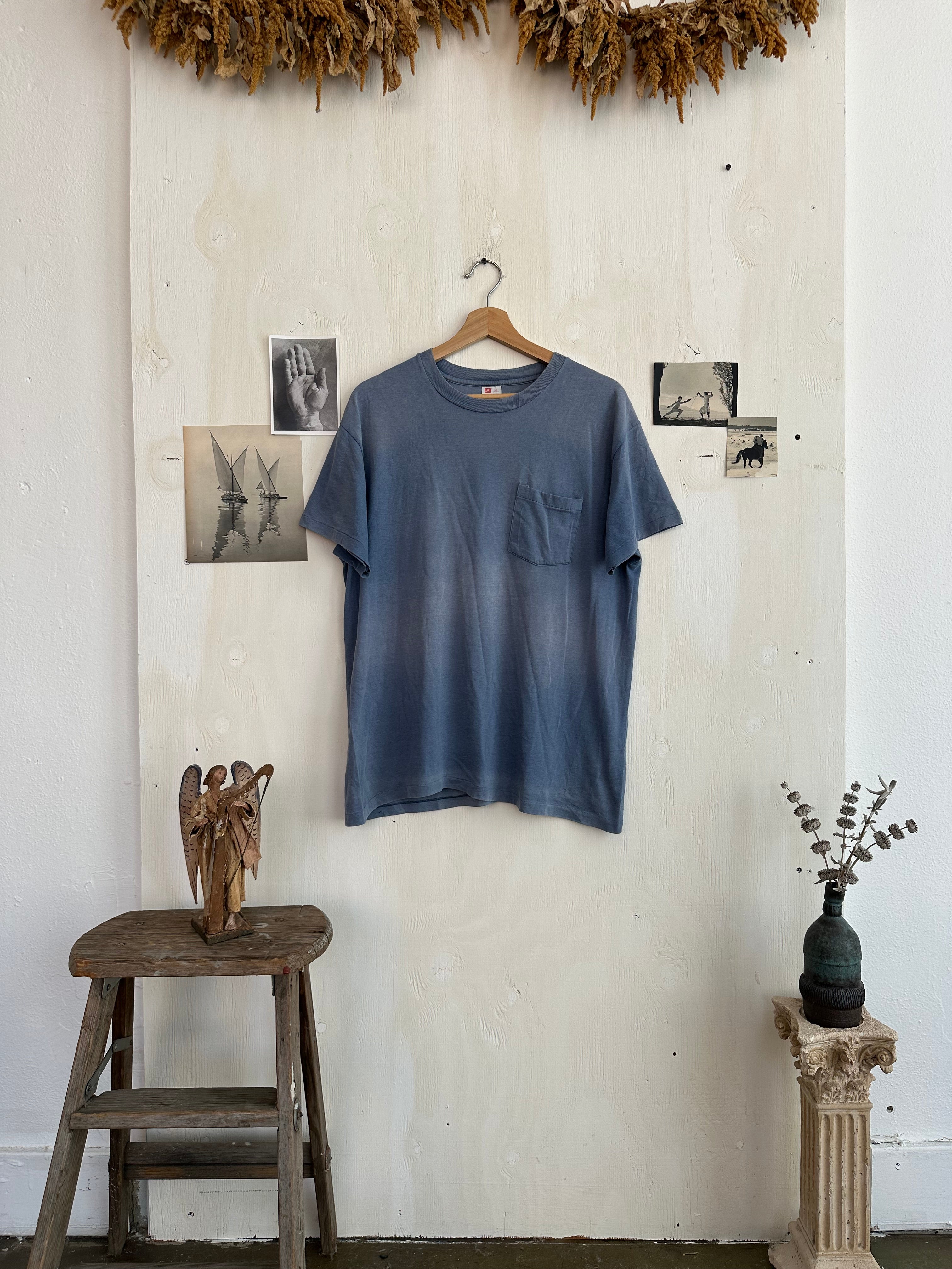 1990s Sun Faded Slate Blue Blank (XL)