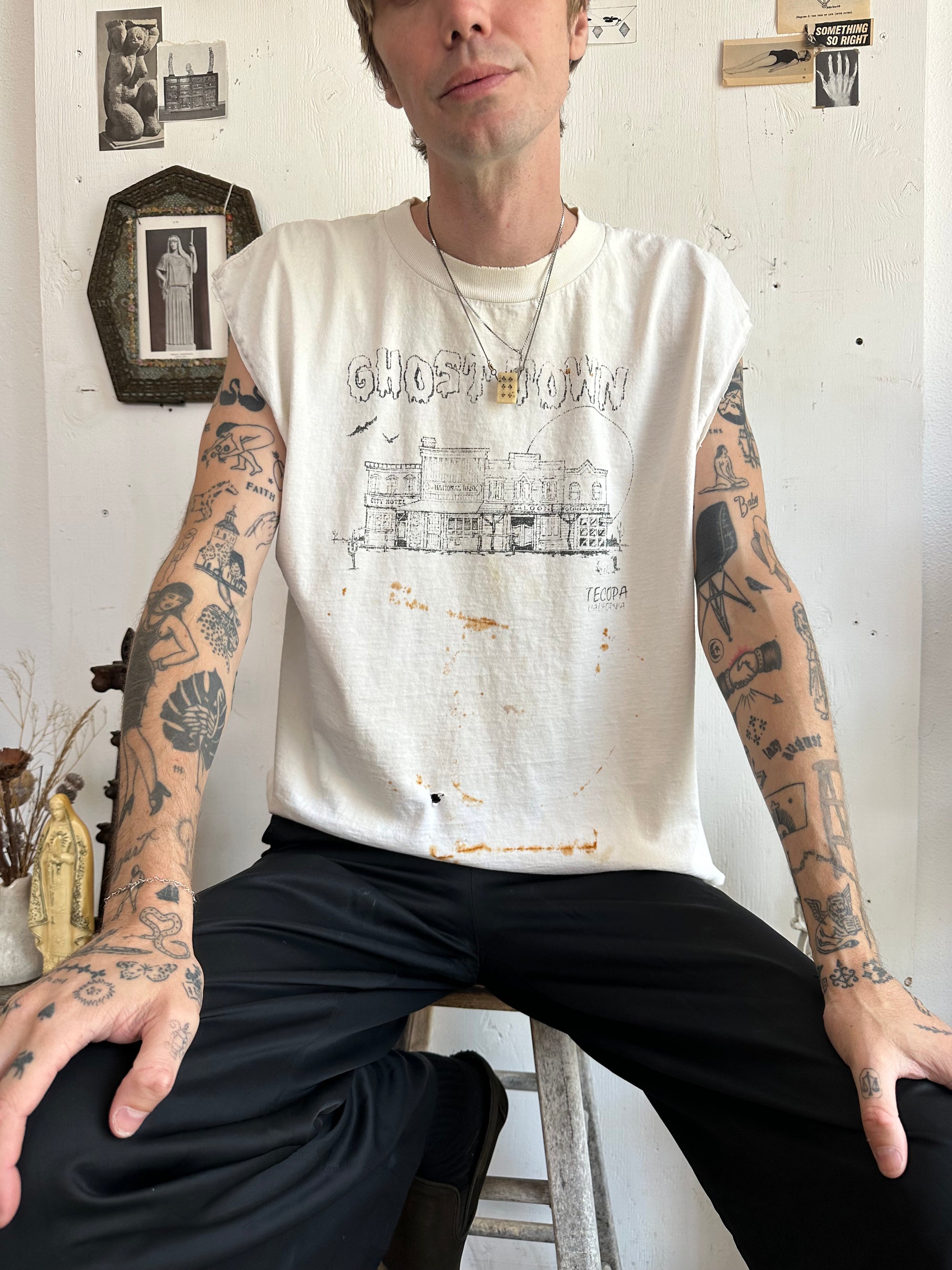 1980s Well Worn Ghost Town Muscle Tee