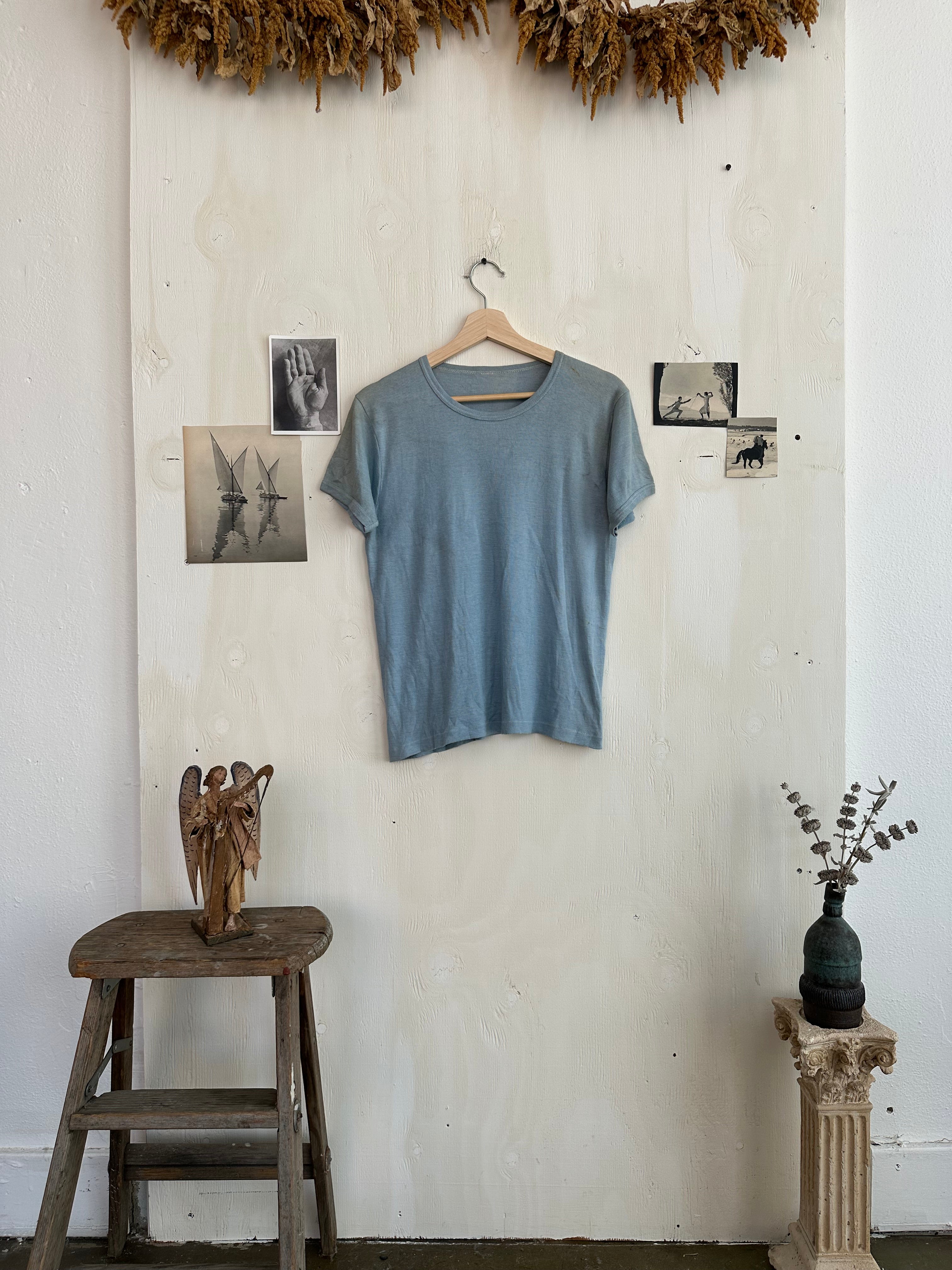 1960s Sun Faded Banded Collar Blank (S/M)