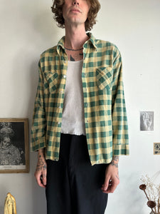 1970s Faded Green Flannel (L)