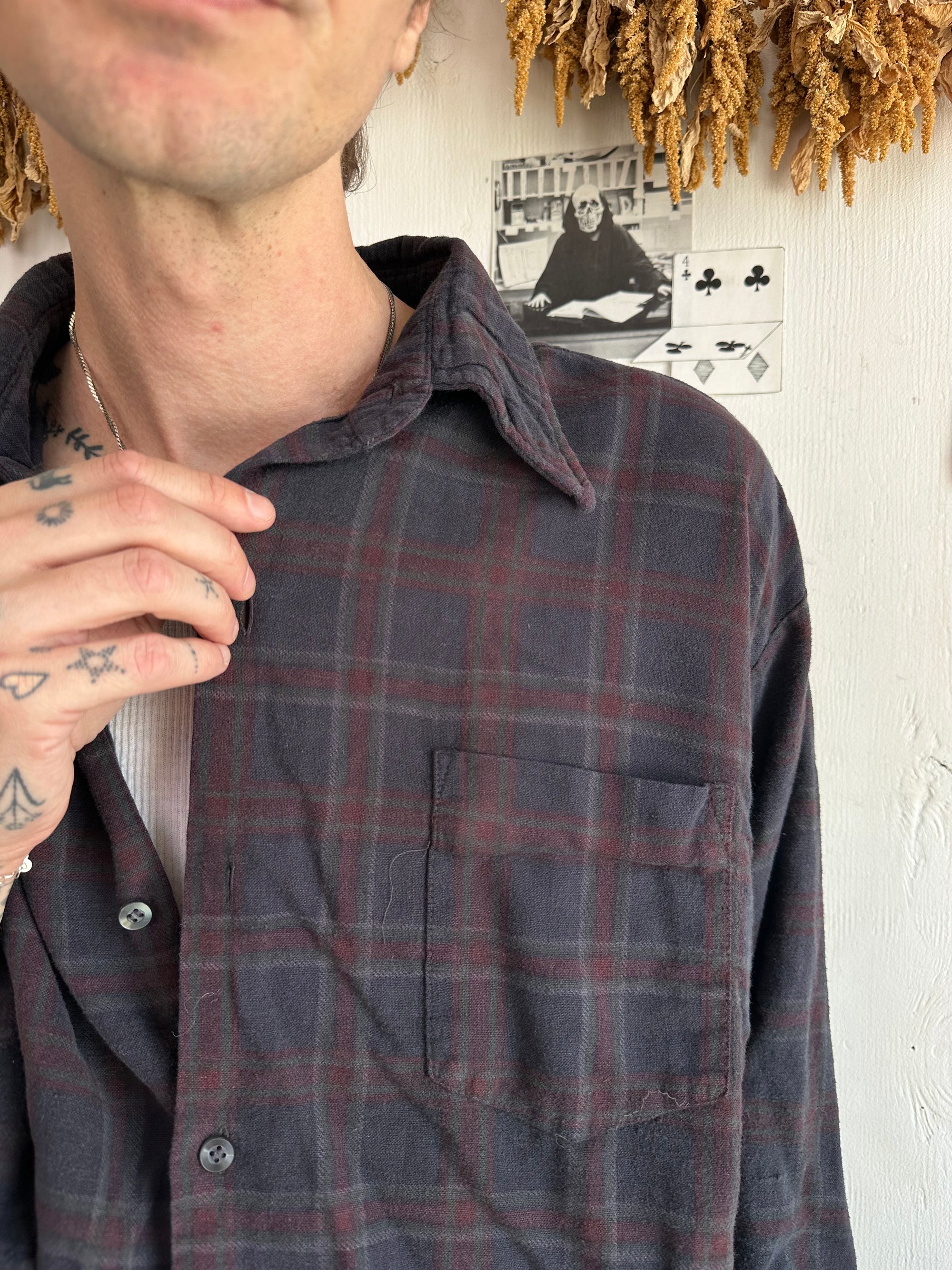 1970s Overdyed Brushed Cotton Flannel