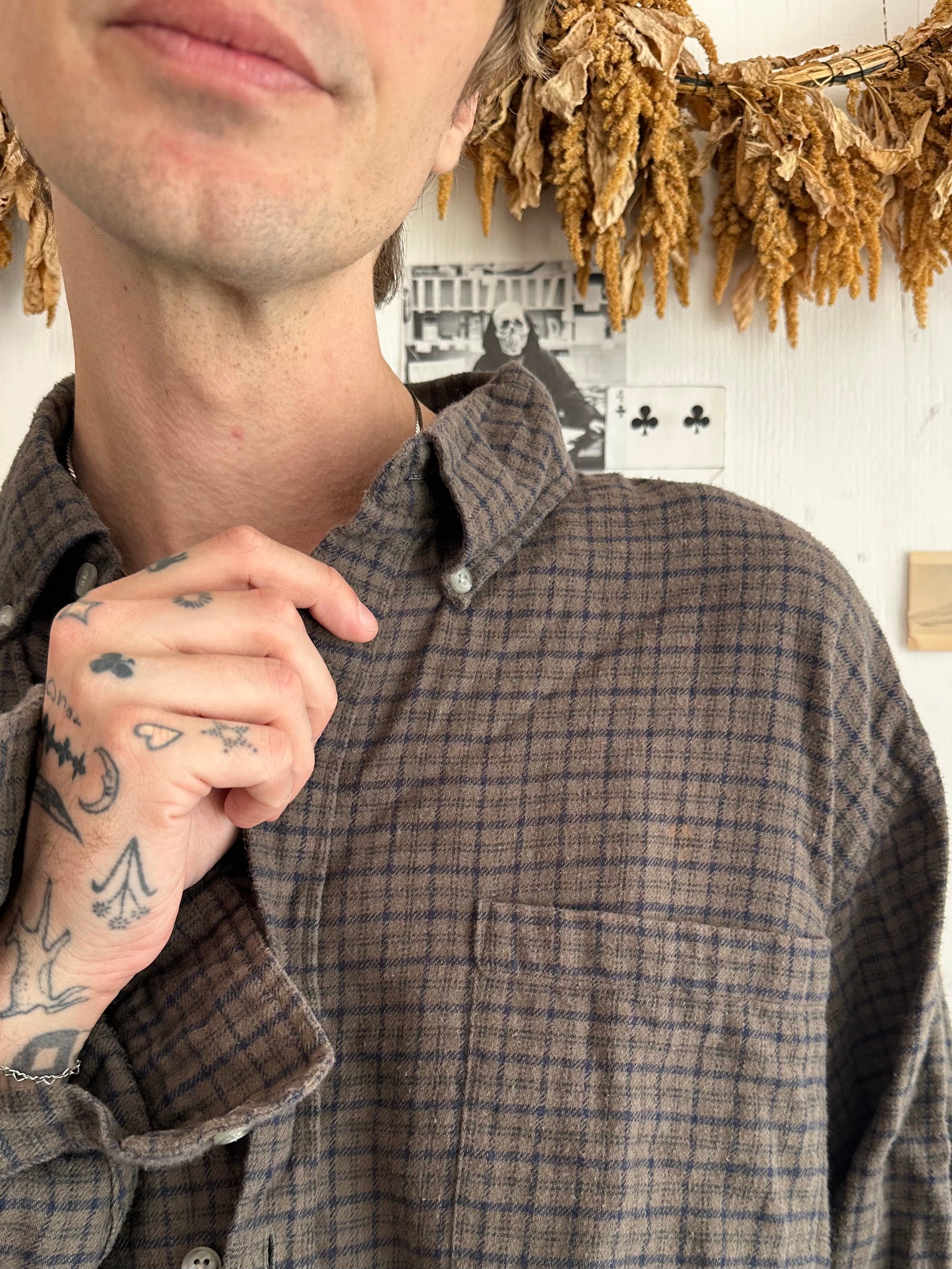 1990s Oversized Cotton Flannel