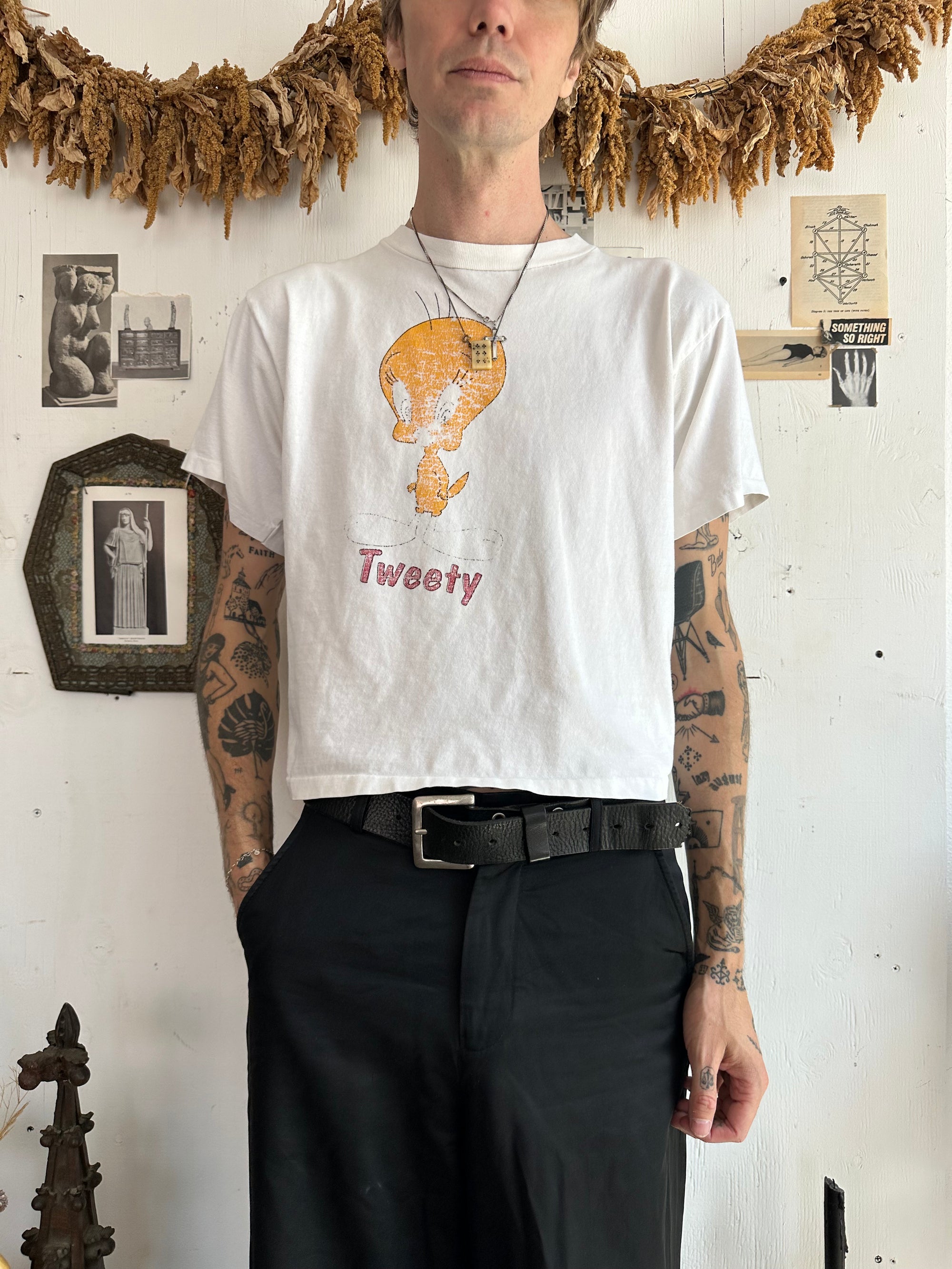 1980s Cropped Tweety Bird Tee