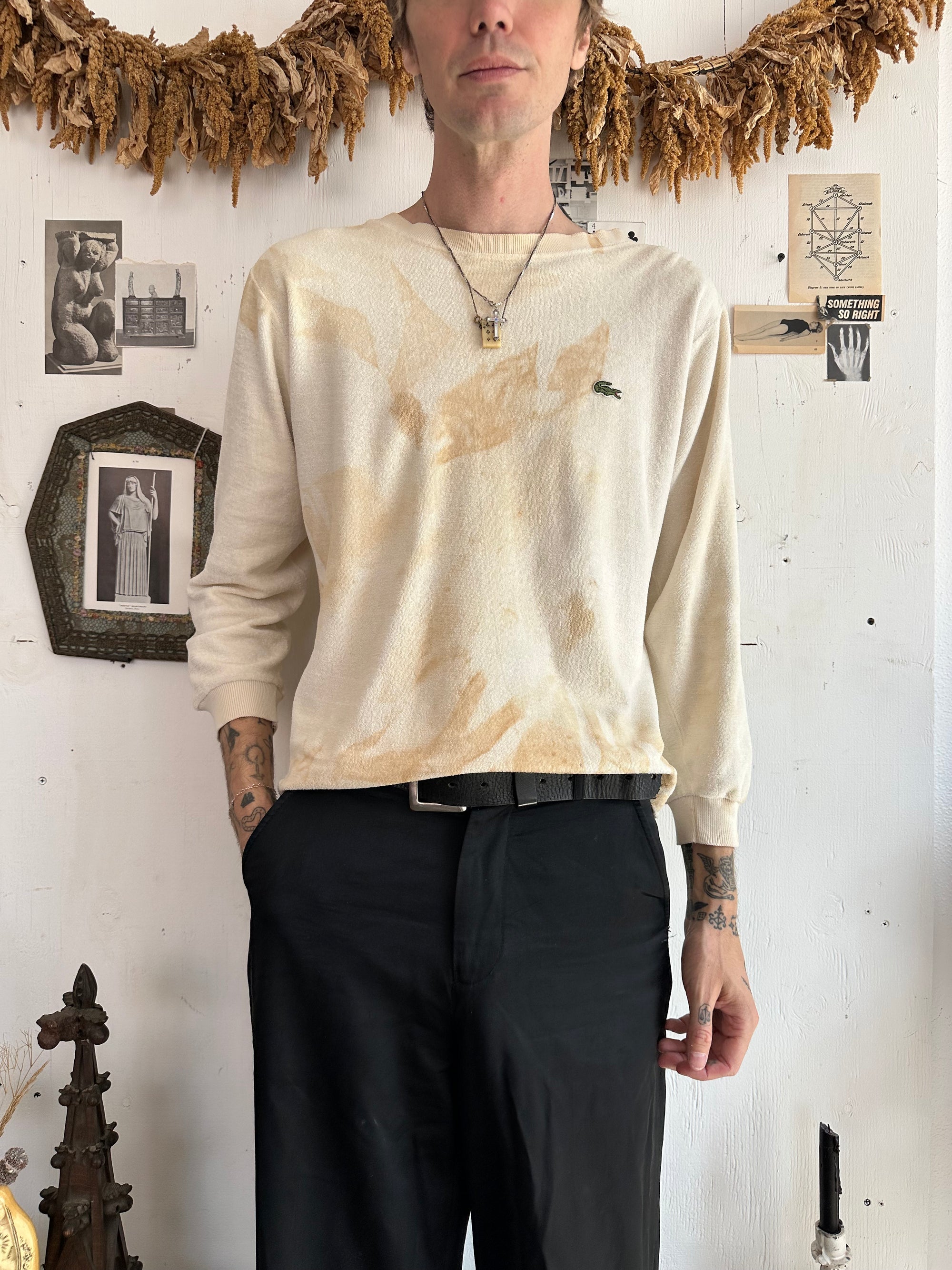 1960s Lacoste Boatneck Terry Cloth Sweater
