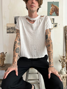 1970s Thrashed White Tee (Boxy M)