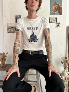 1960s Flocked Paris Tee (S/M)
