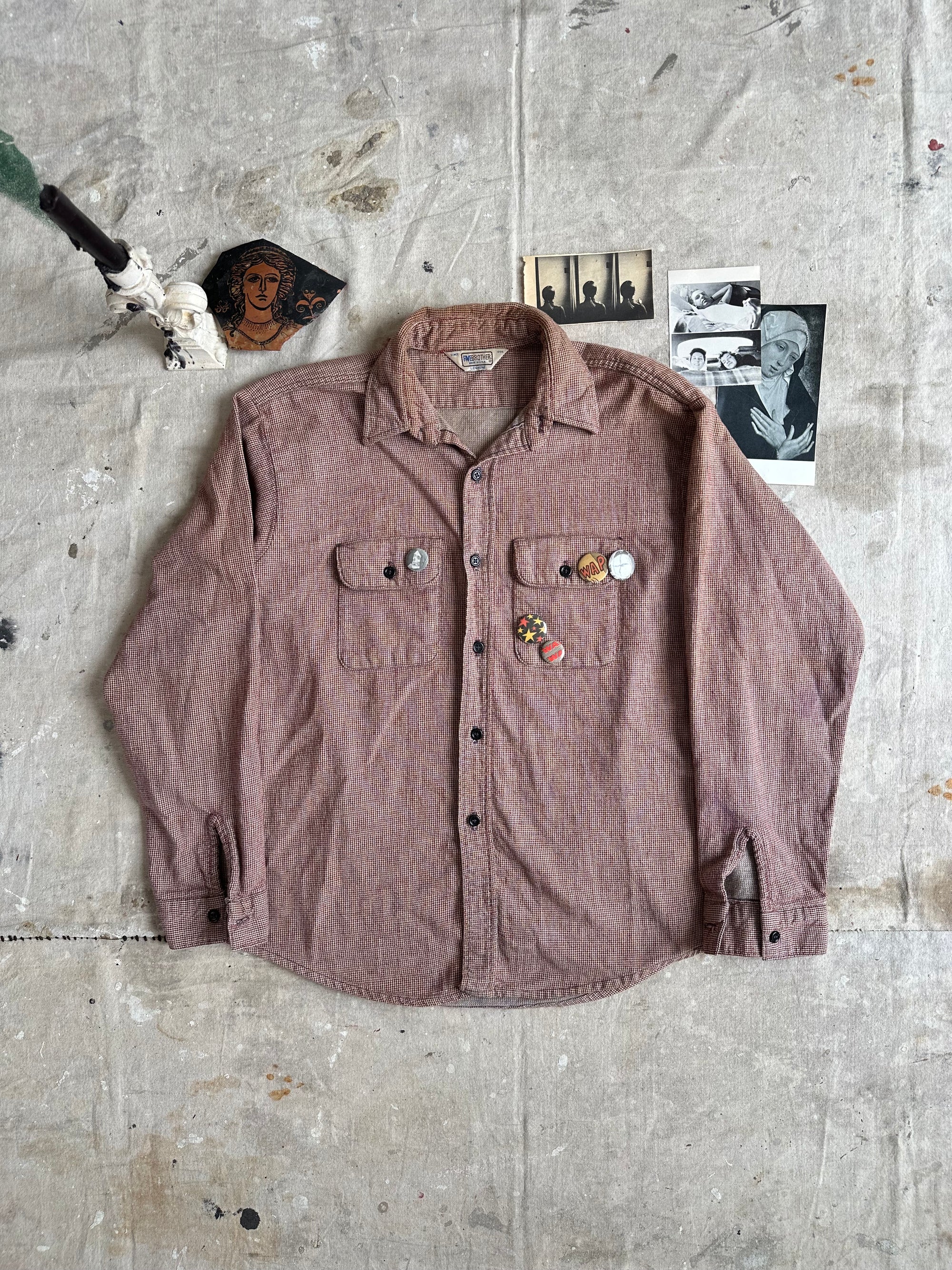 1970s 5 Brother Cotton Shirt W/ Pins