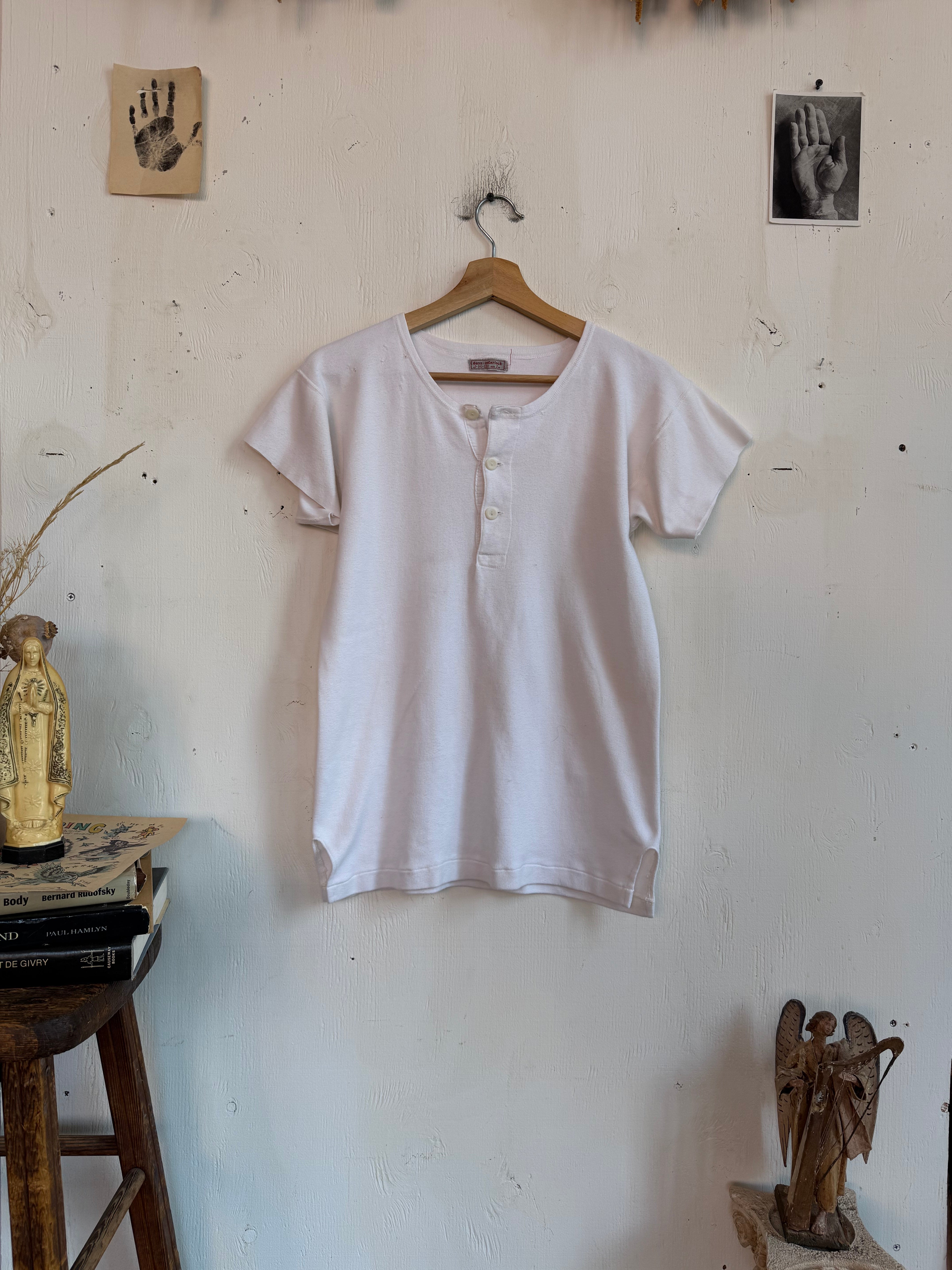 1960s Short Sleeve Henley (M)