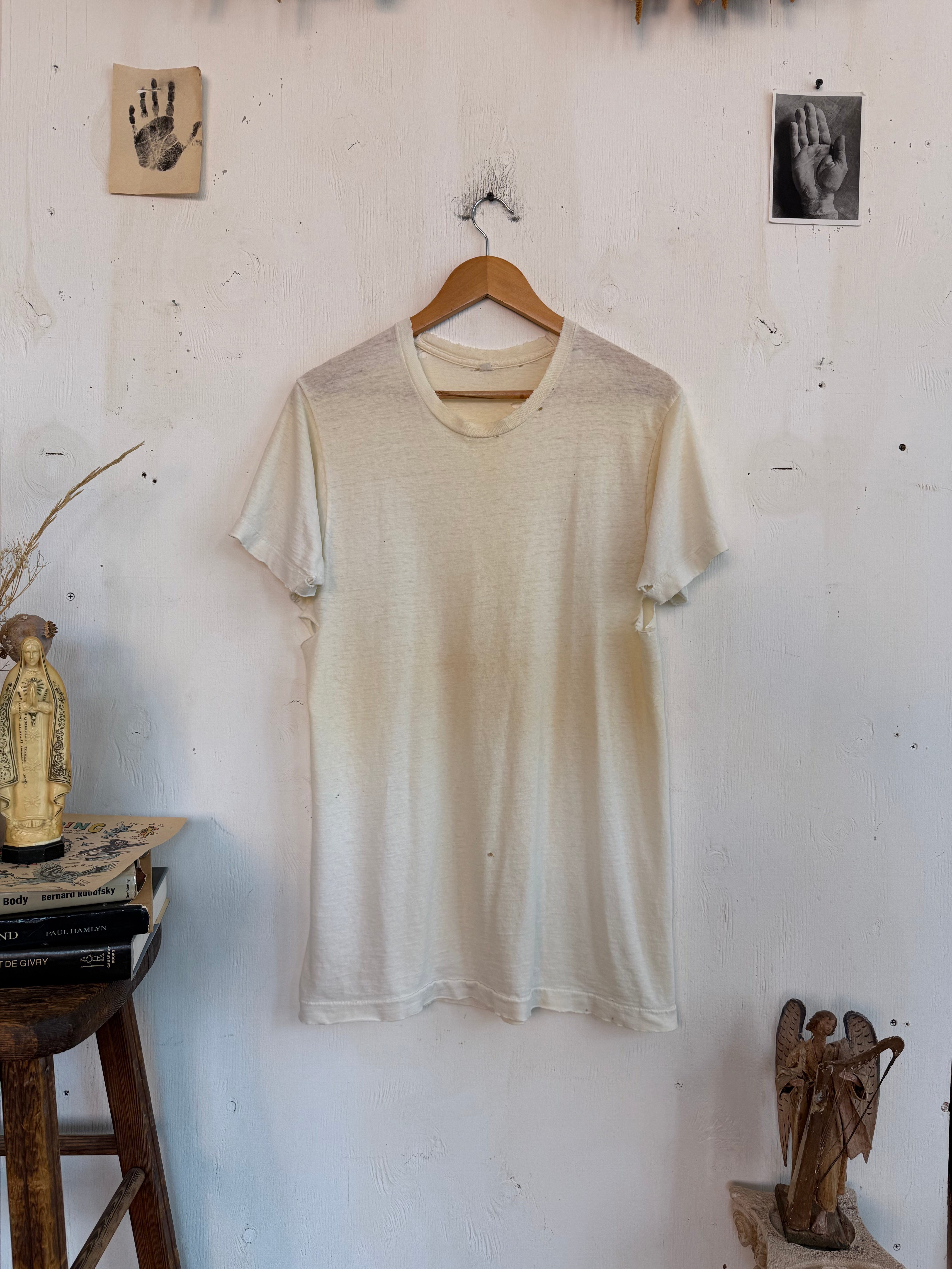 1970s Thrashed White T-Shirt (M/L)