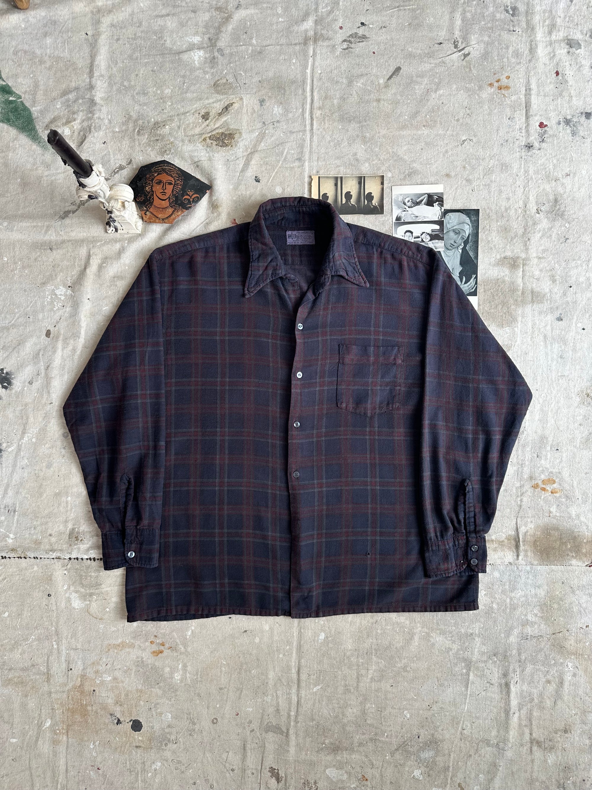 1970s Overdyed Brushed Cotton Flannel