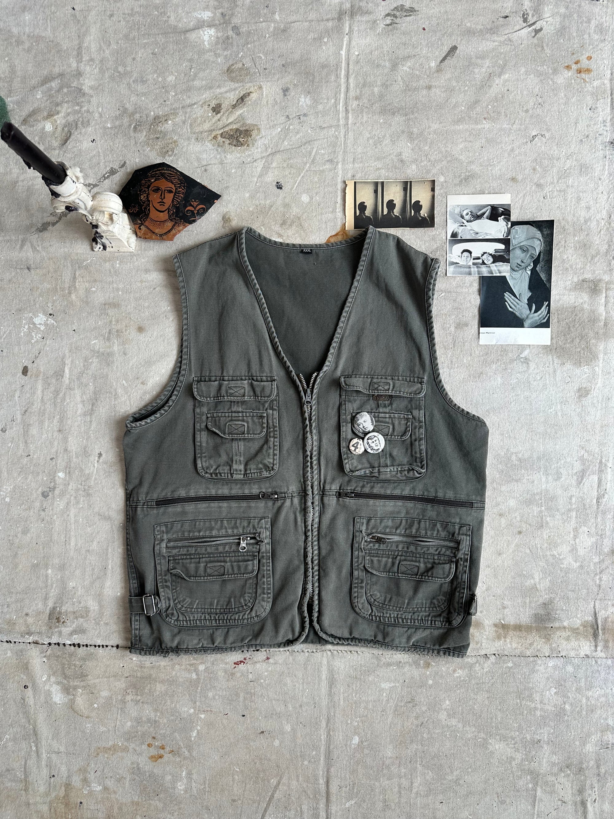 1990s Well Worn Vest W/ Pins