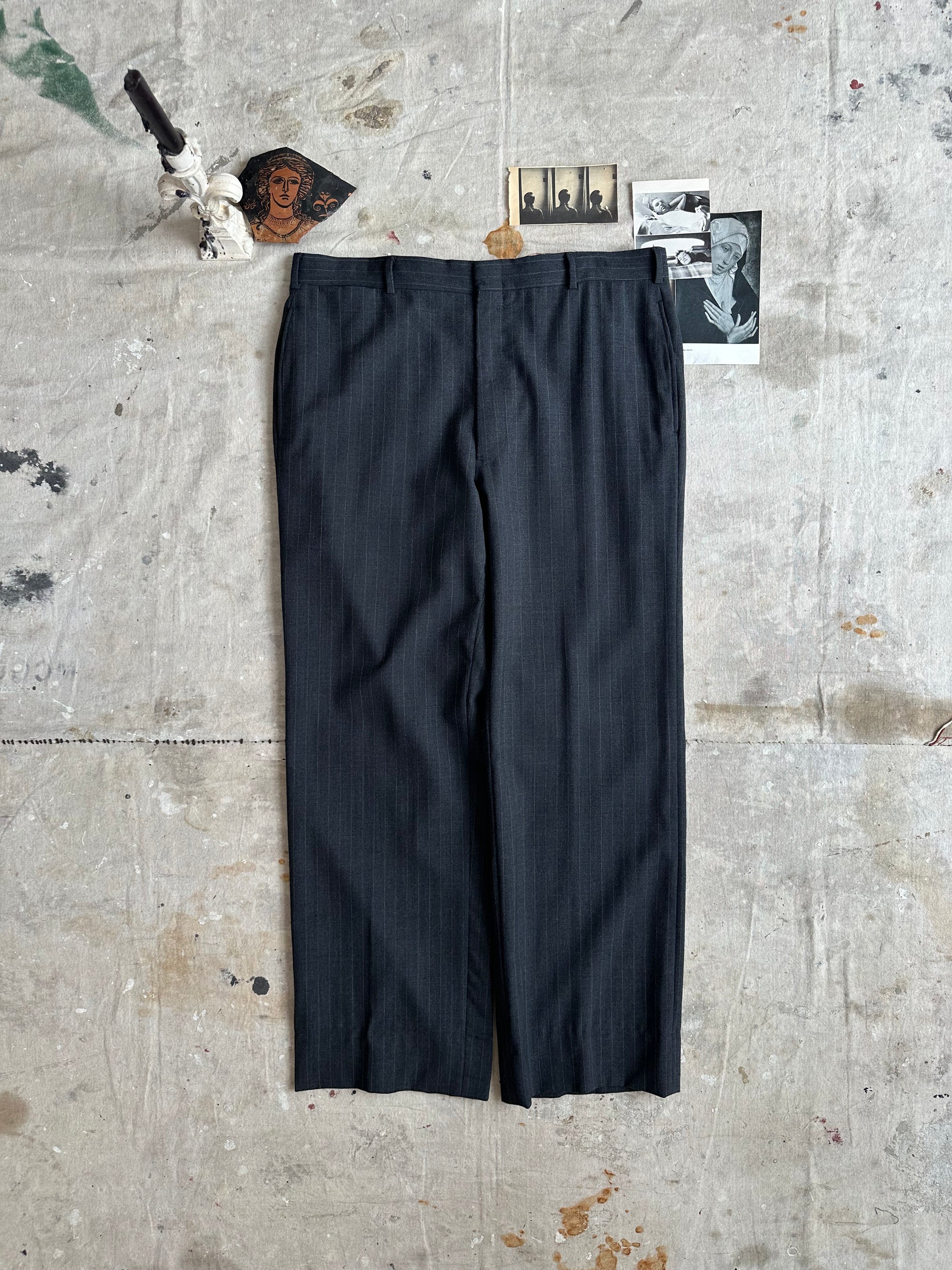1960s Loose Fit Pinstripe Trousers