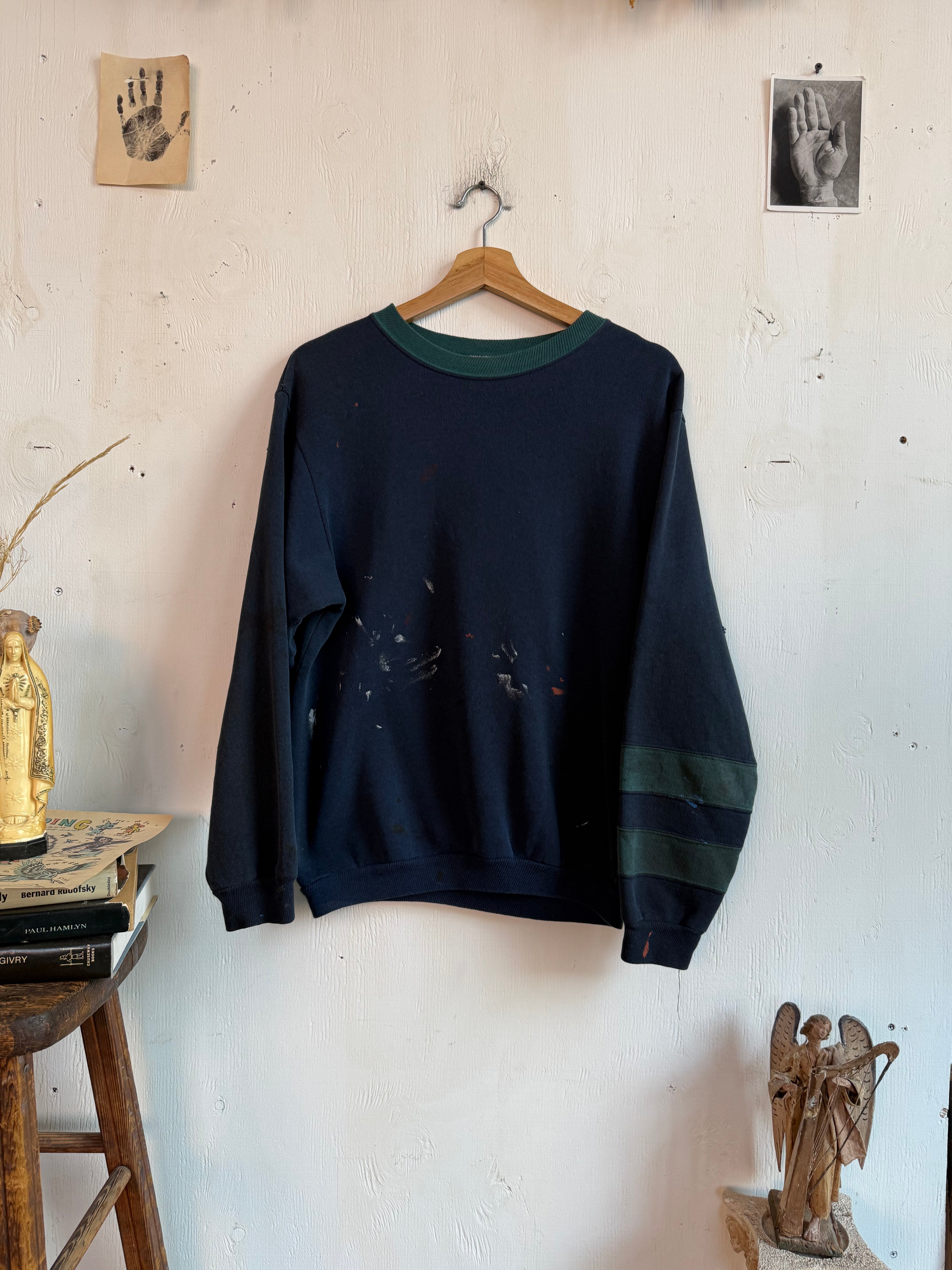 1980s Paint Stained Crewneck (Boxy M)