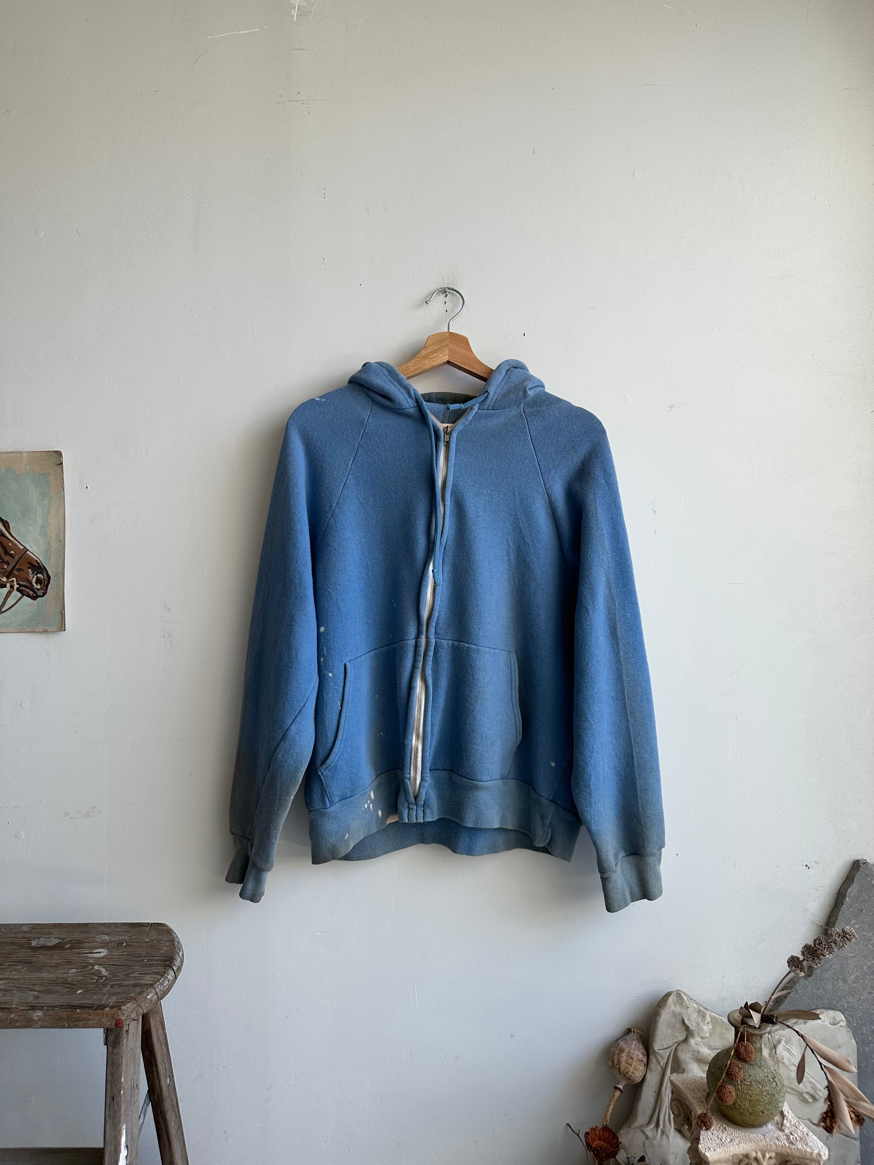 1980s Thrashed Blue Hoodie (S/M)