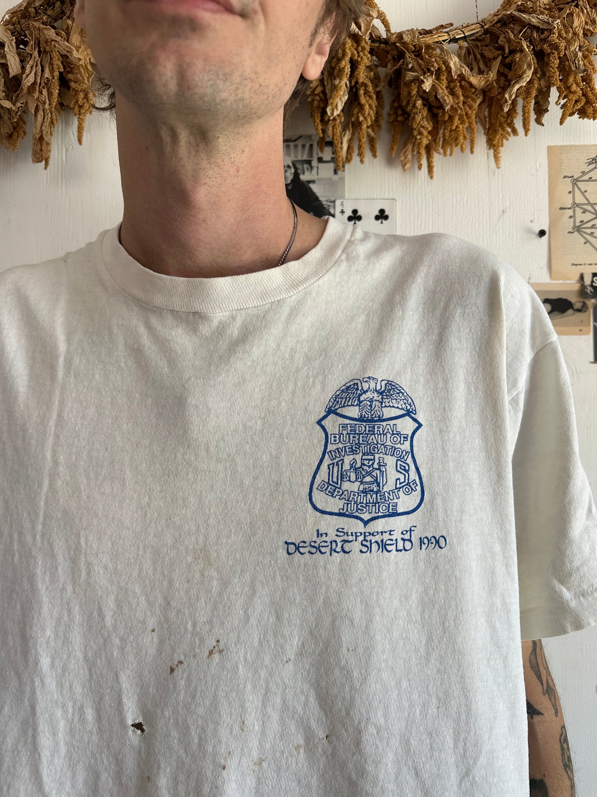 1990s Well Worn FBI Tee