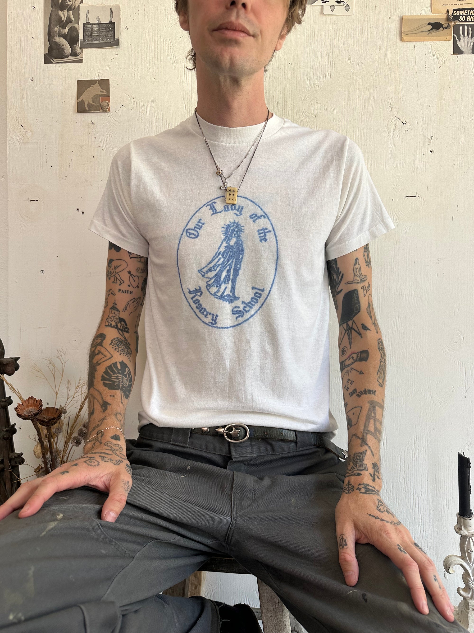 1980s Faded Lady of the Rosary School Tee