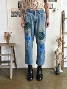 1980s Patched Well Worn Lee Jeans (32/26)