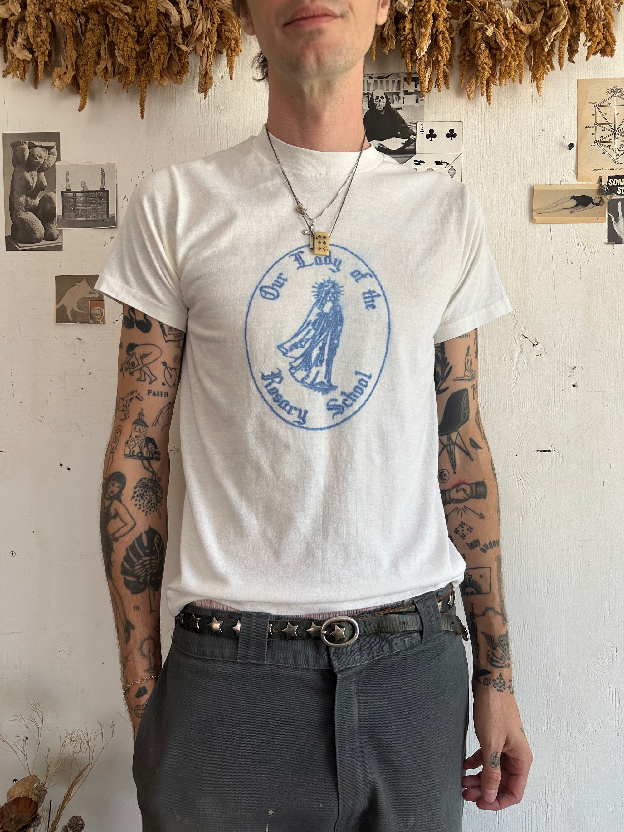 1980s Faded Lady of the Rosary School Tee