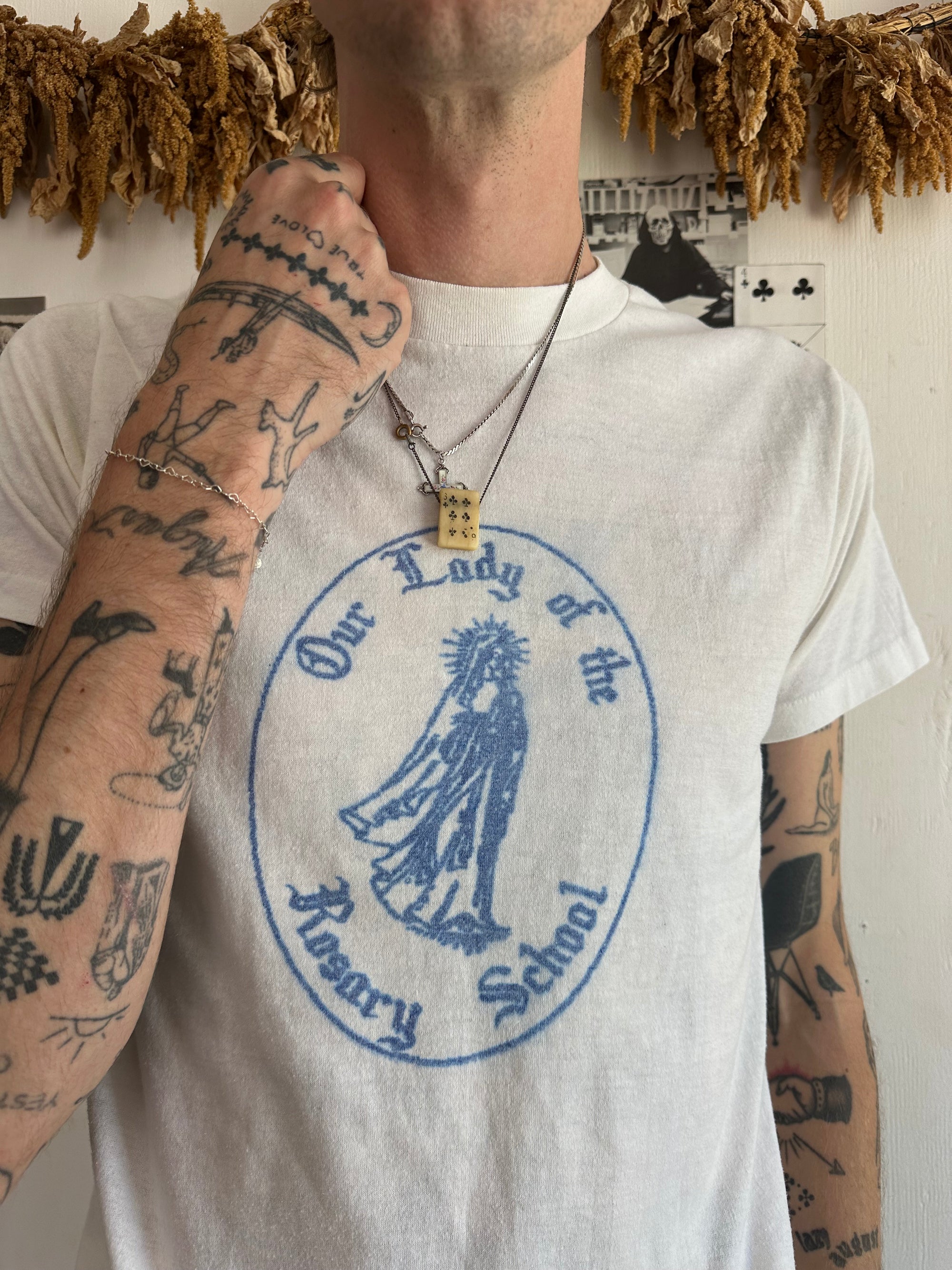 1980s Faded Lady of the Rosary School Tee