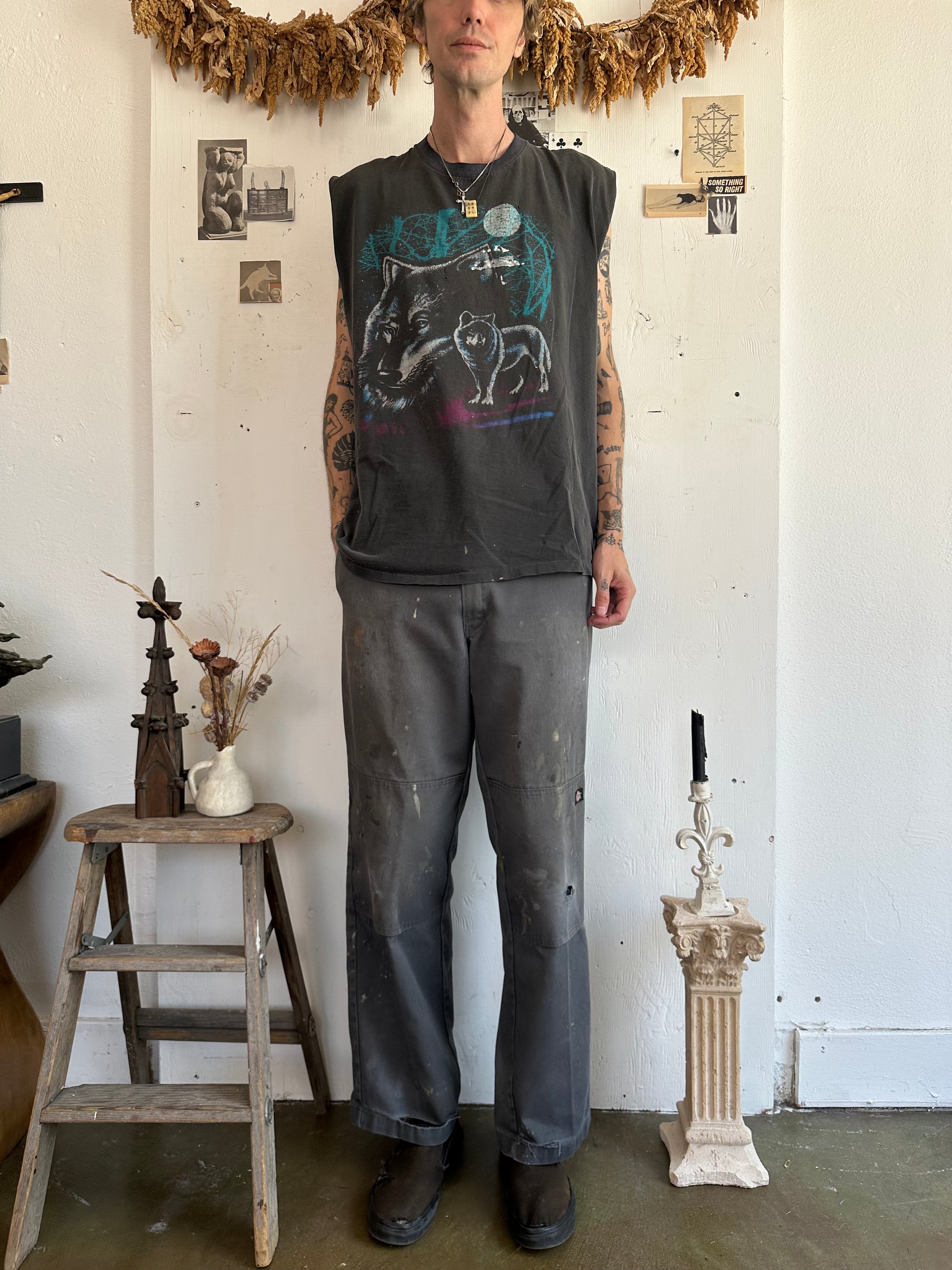 1990s Faded Wolf Muscle Tee