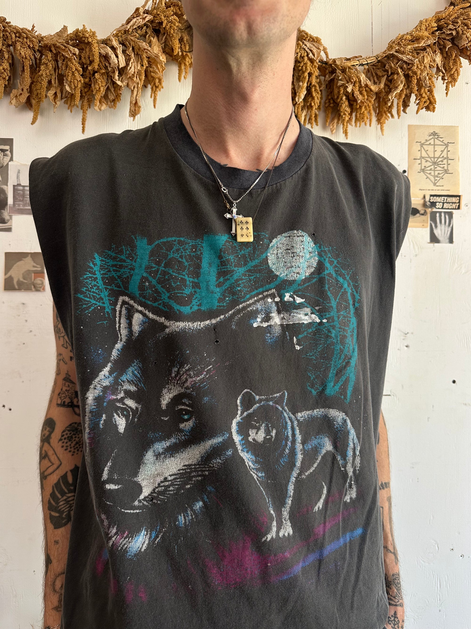 1990s Faded Wolf Muscle Tee