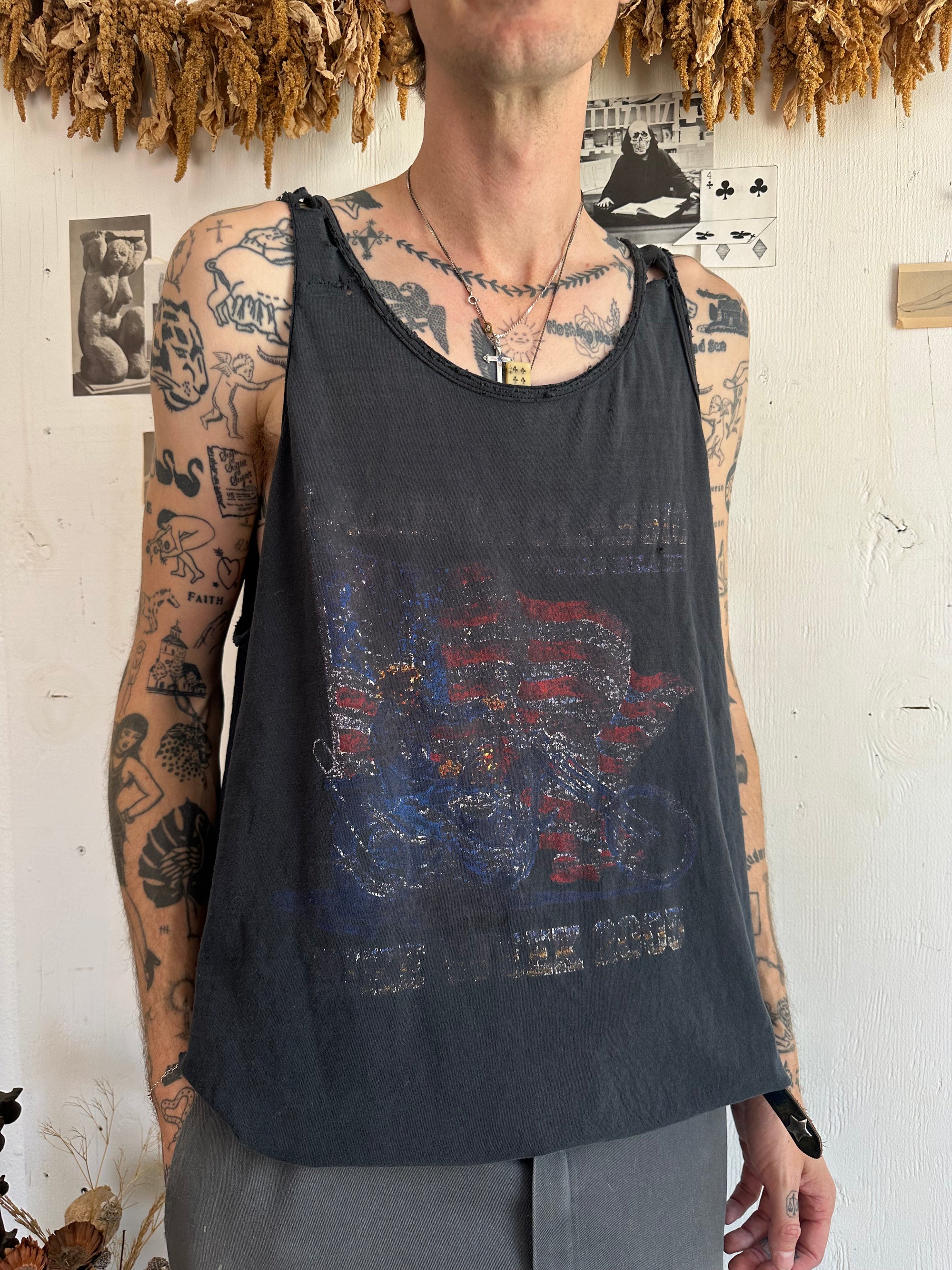2005 Thrashed Motorcycle Tank Top