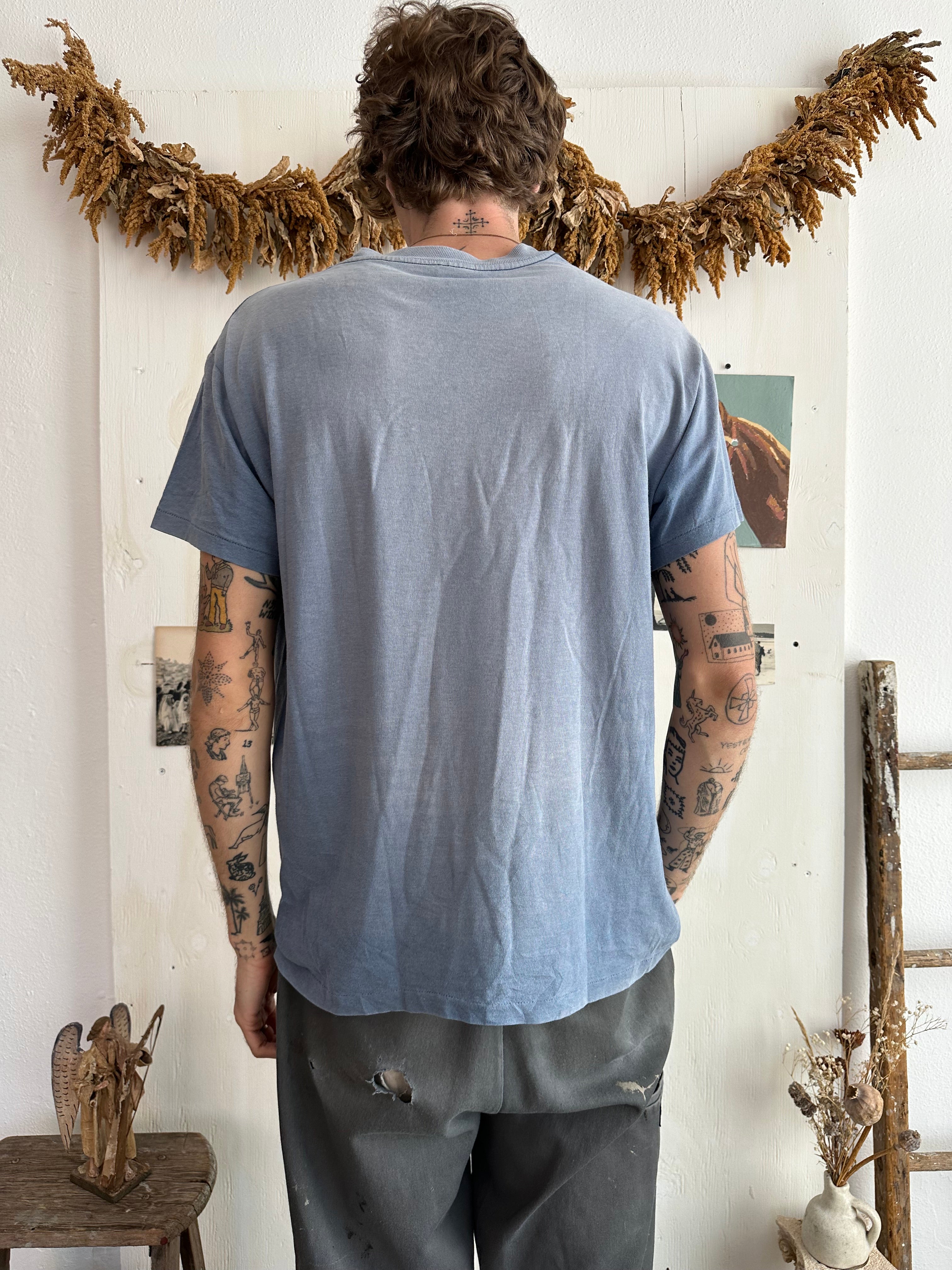 1990s Sun Faded Slate Blue Blank (XL)
